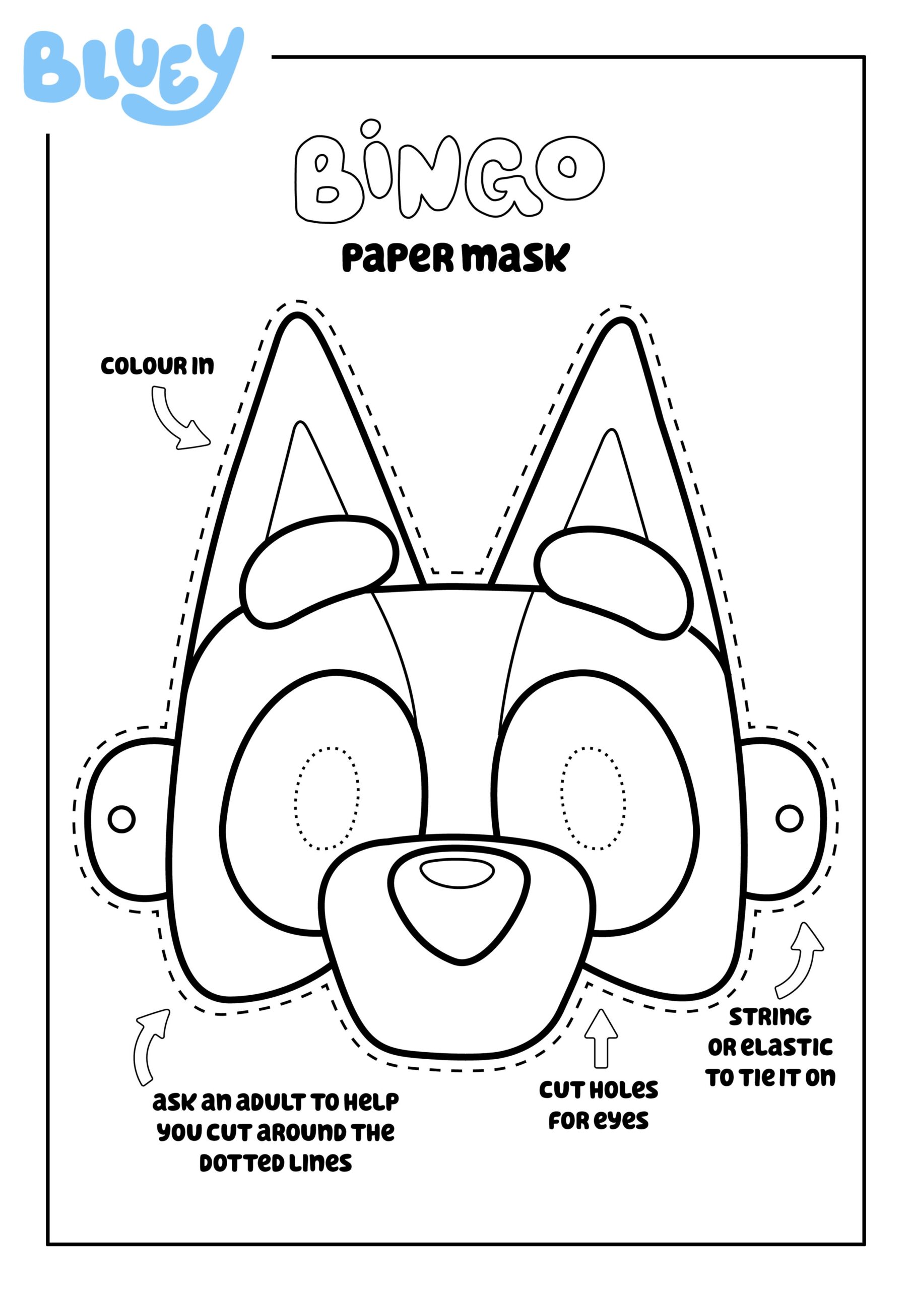 Free Printable Bluey Cut Out Template