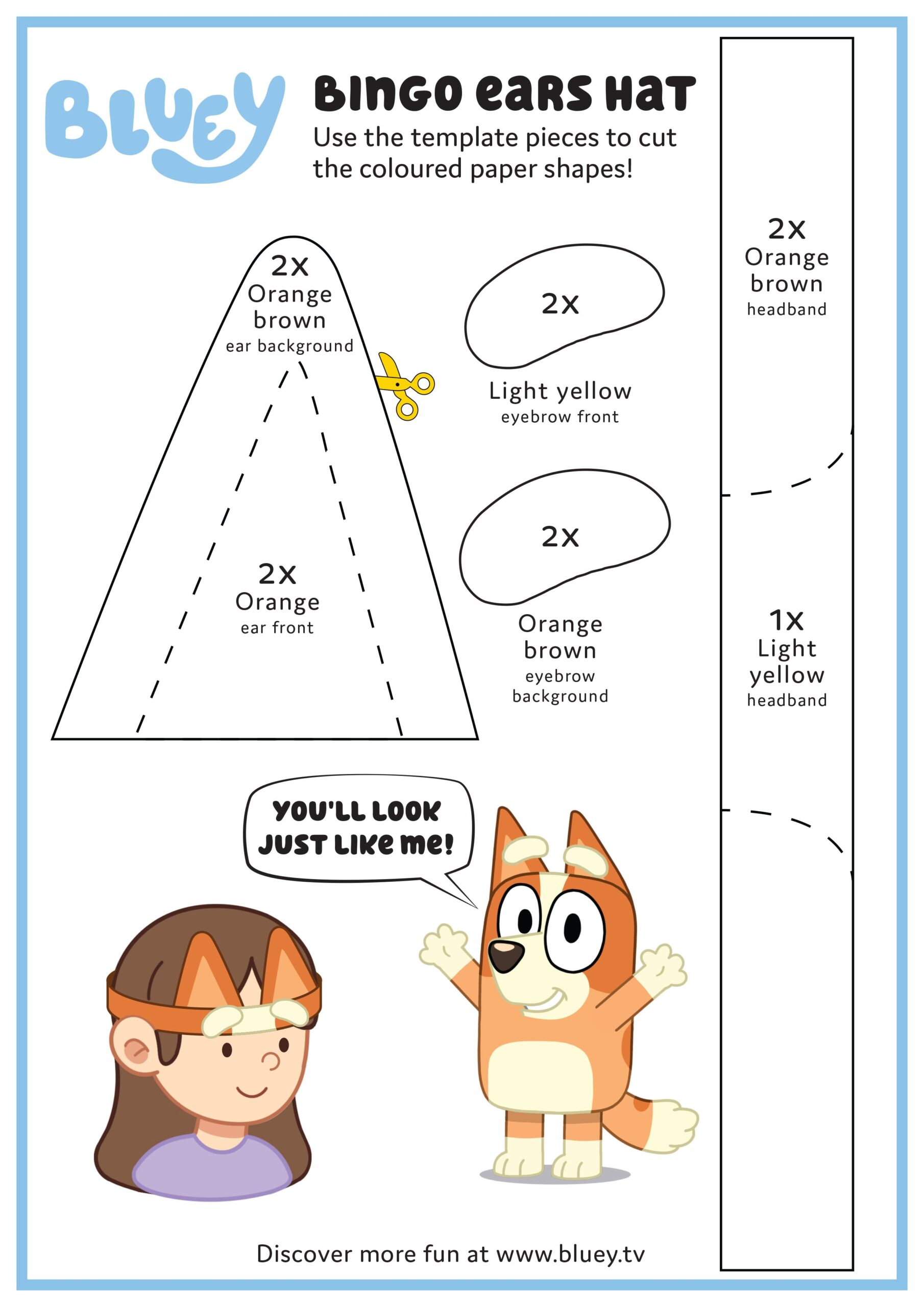 Free Printable Bluey Cut Out Template