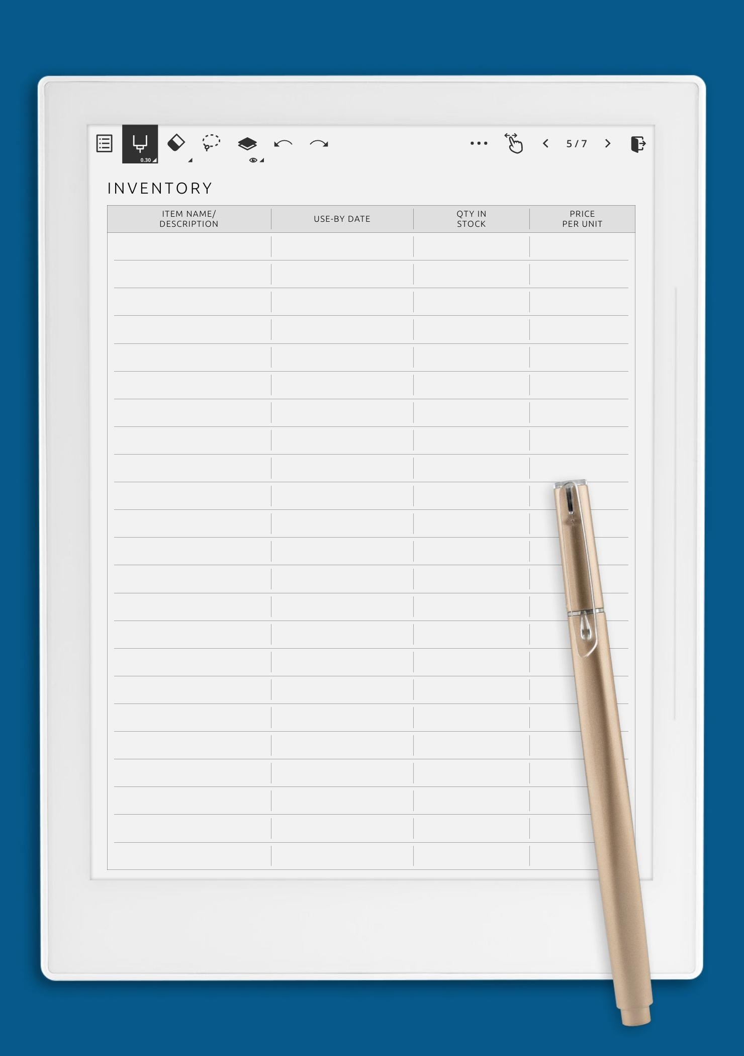 Item List Template