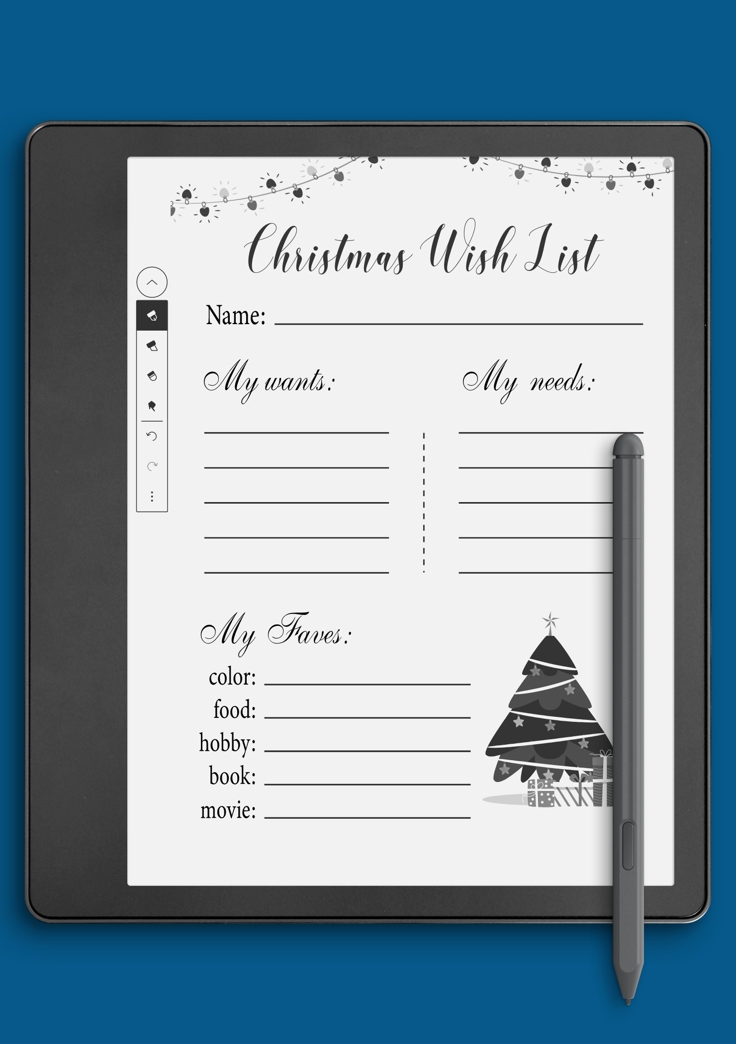 Book Wish List Template