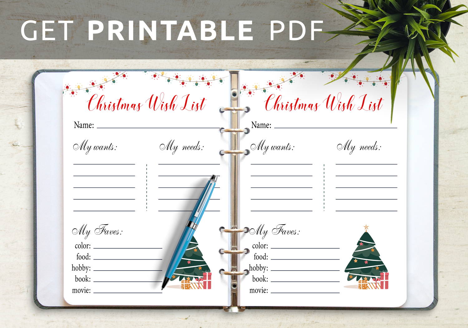 Fill In Blank Christmas Lists Template