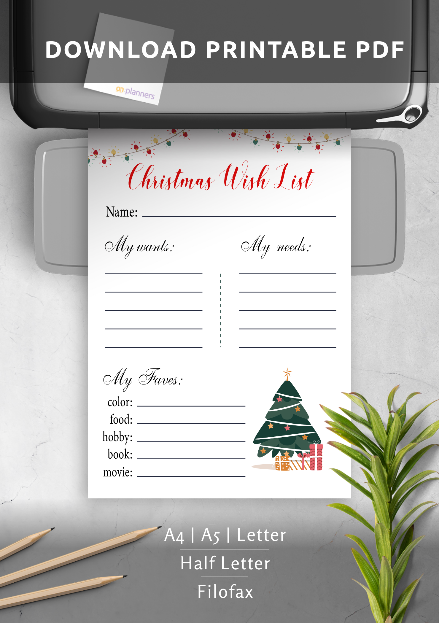 Christmas Santa List Template