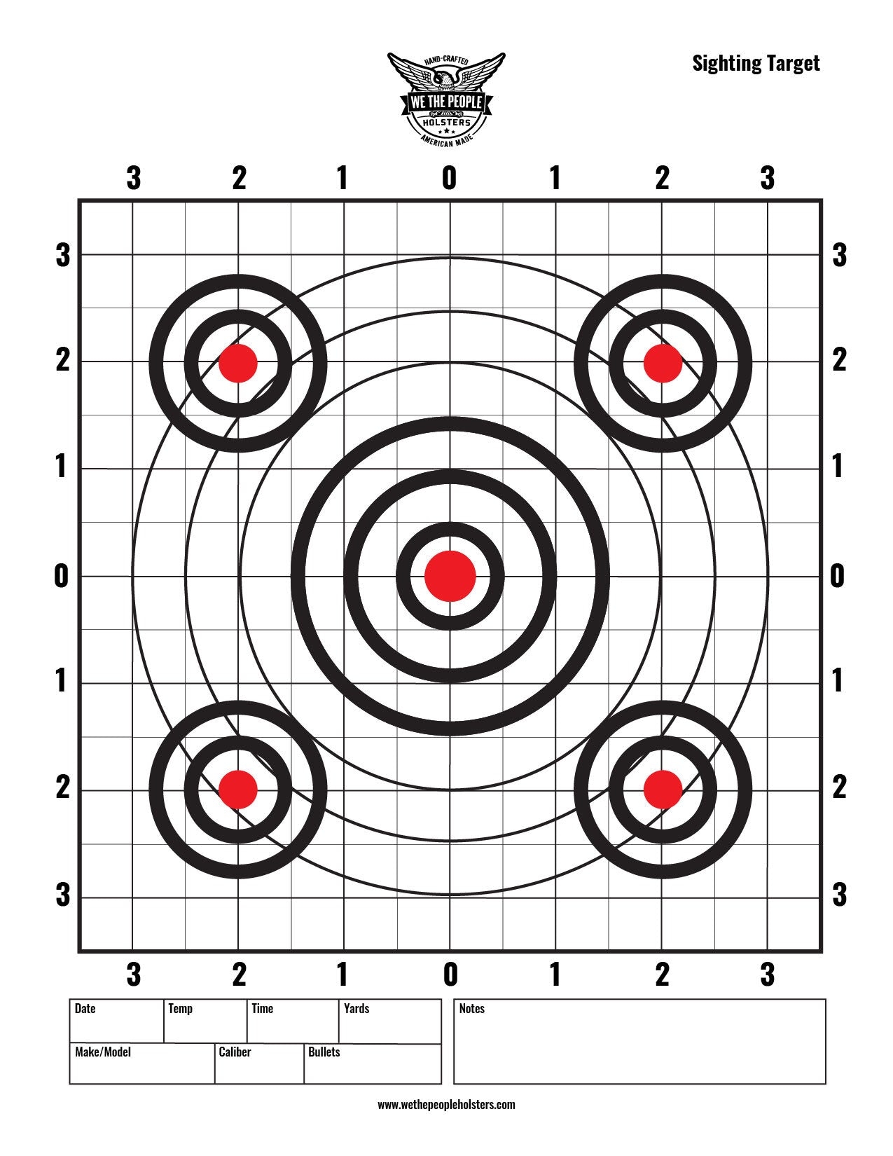 Free Printable Pistol Targets