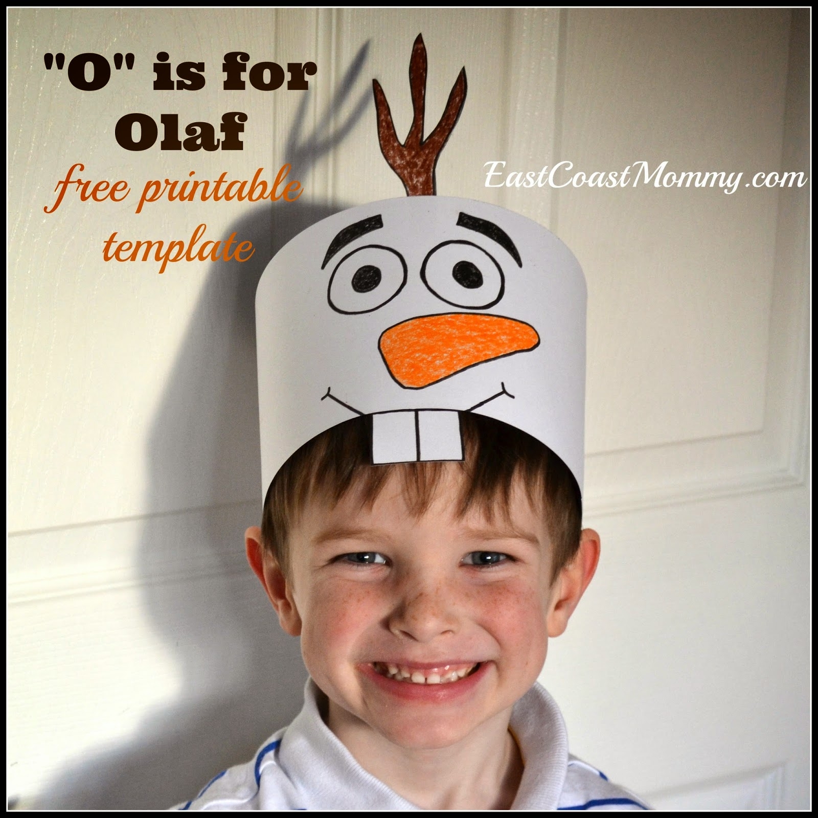East Coast Mommy Olaf Hat free Printable Template 