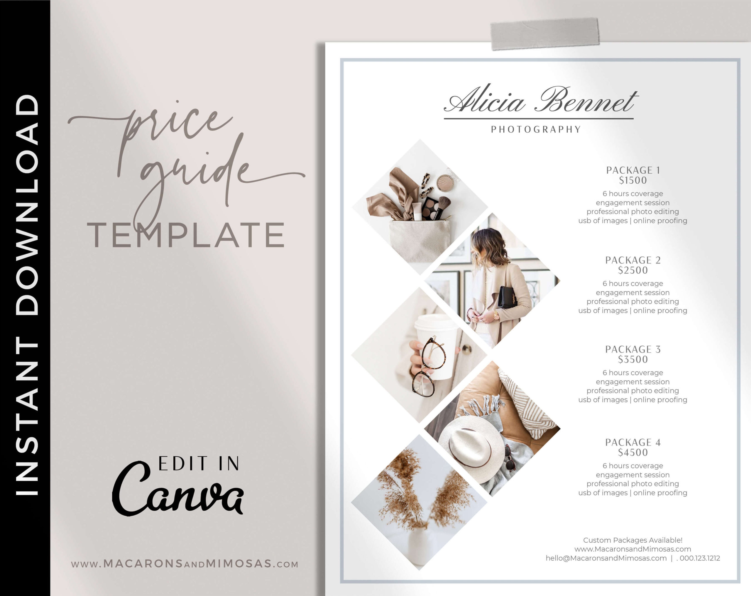 Elisa Photography Price Guide Template