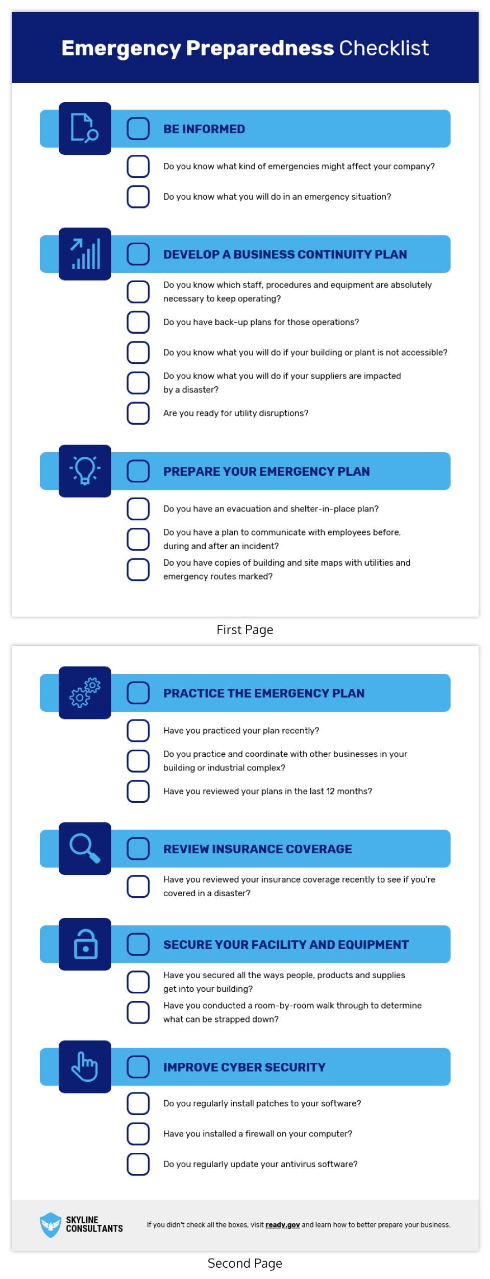 Emergency Response Preparedness Checklist Template Venngage