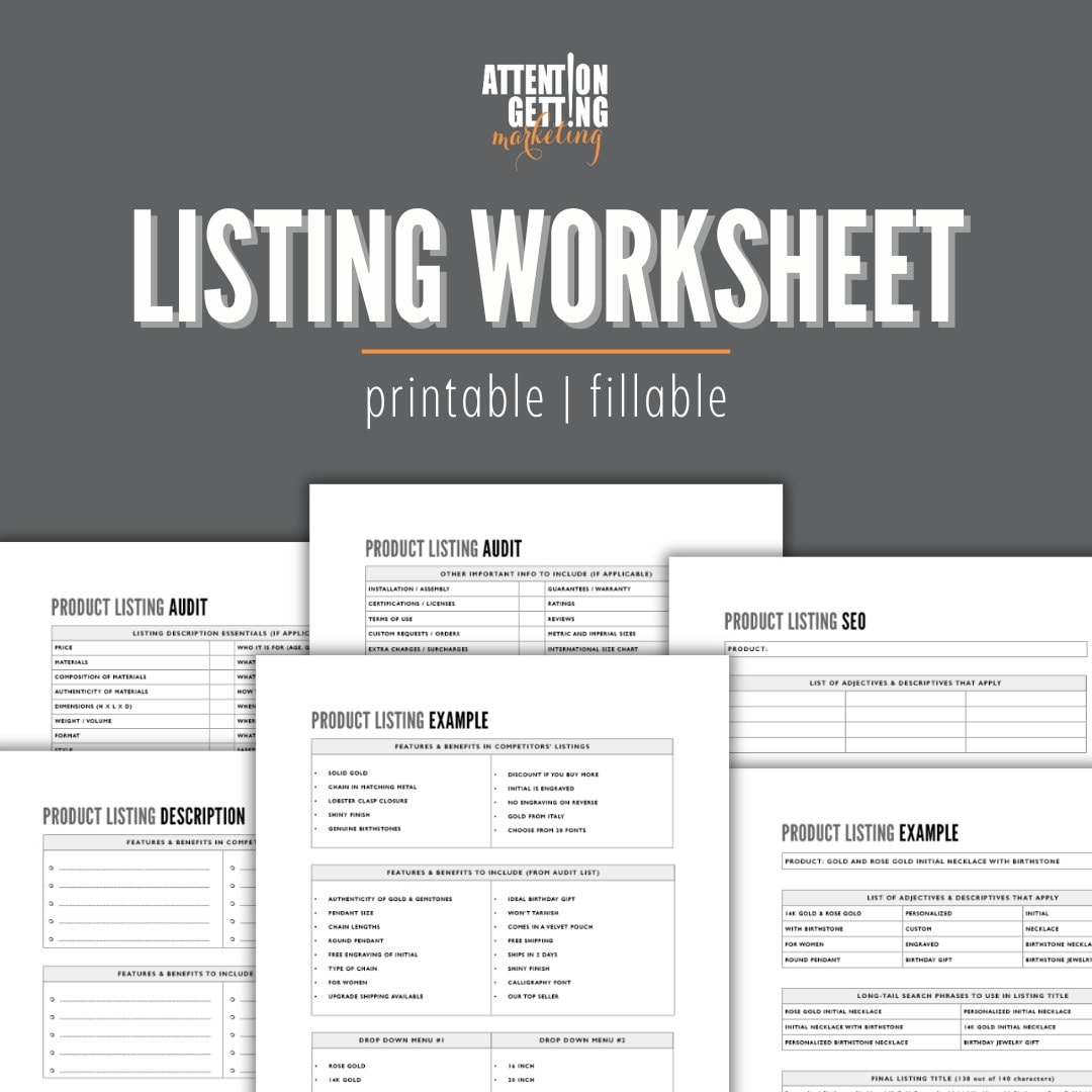 Etsy Listing Template Etsy Listing Planner Etsy Listing Optimization Etsy Checklist Etsy Help Description Template 2025 Keyword Planner Etsy