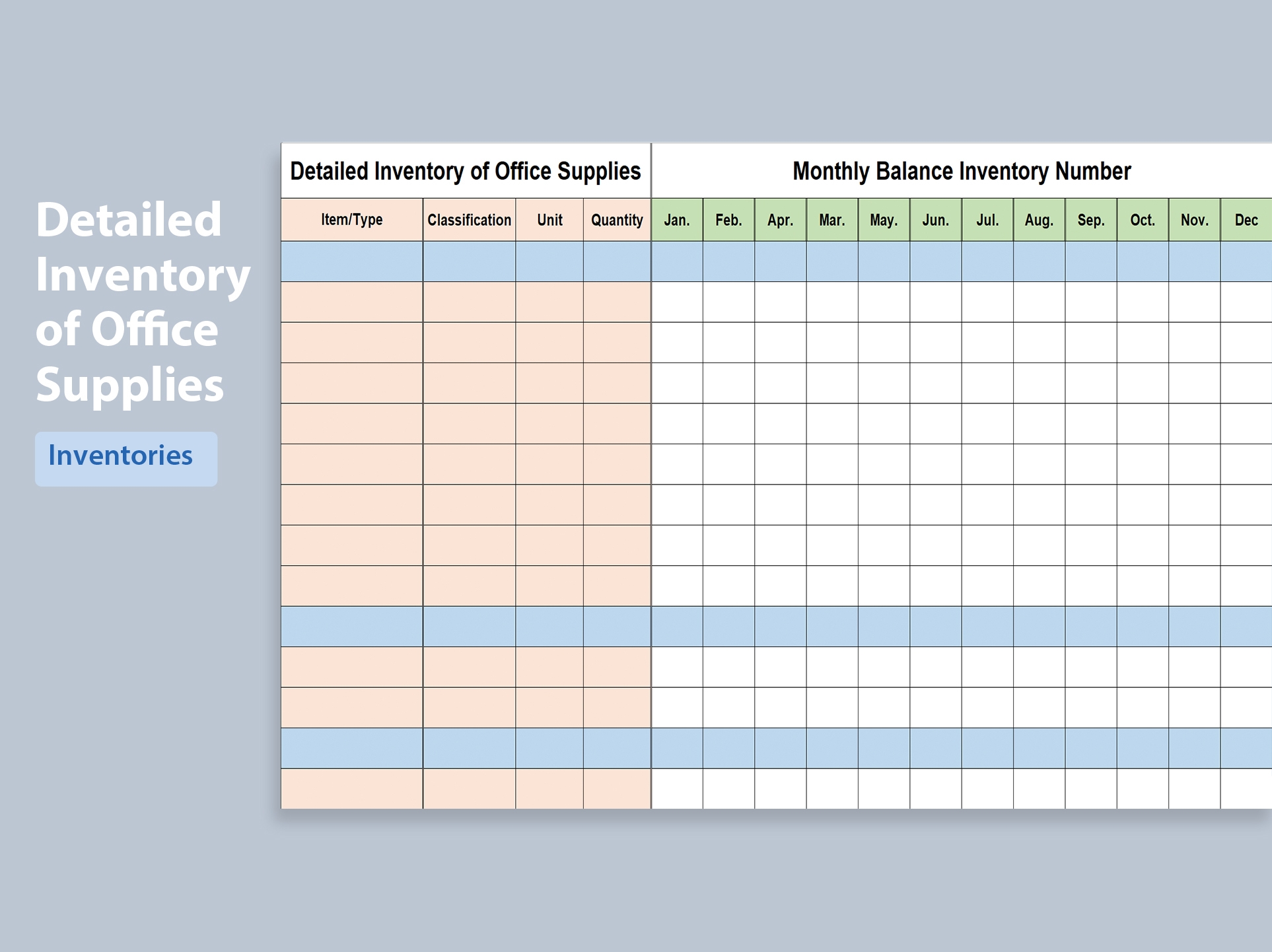 EXCEL Of Detailed Inventory Of Office Supplies xls WPS Free Templates