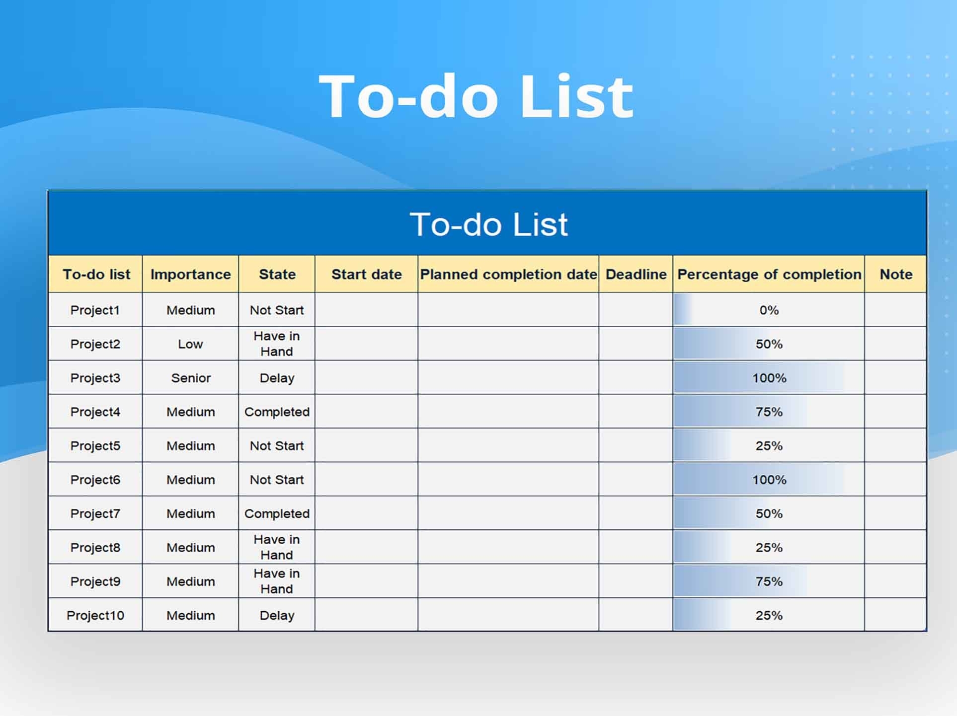 EXCEL Of Simple To do List xlsx WPS Free Templates