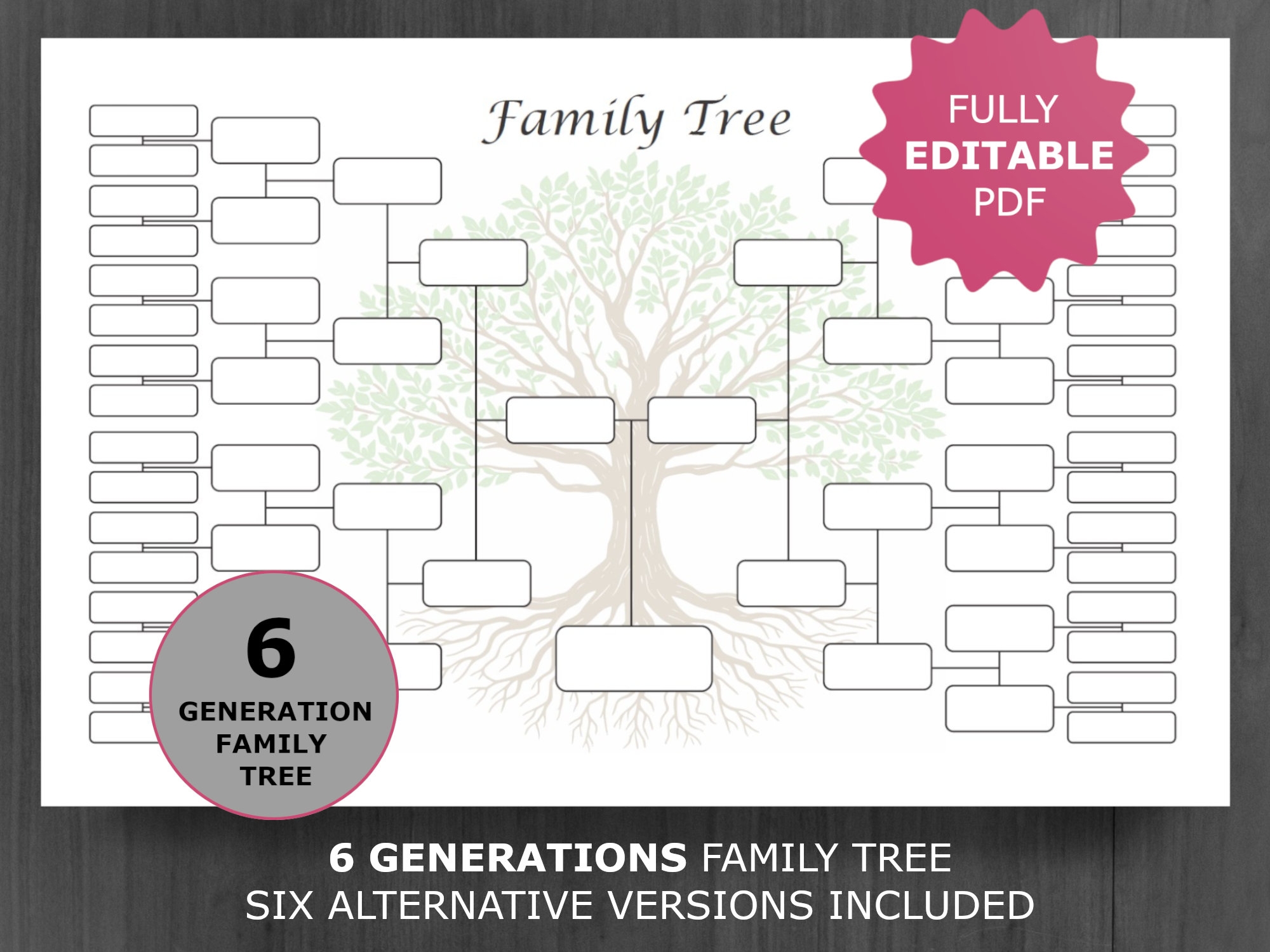 Ancestor Chart Template