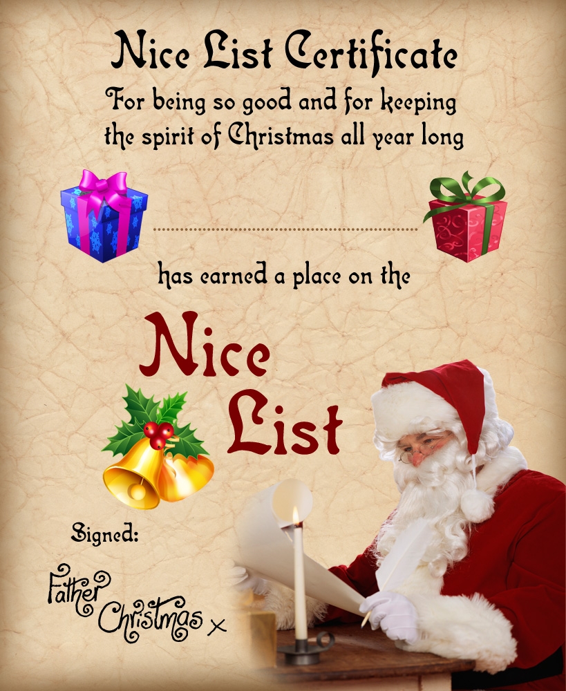 Santa Good List Template