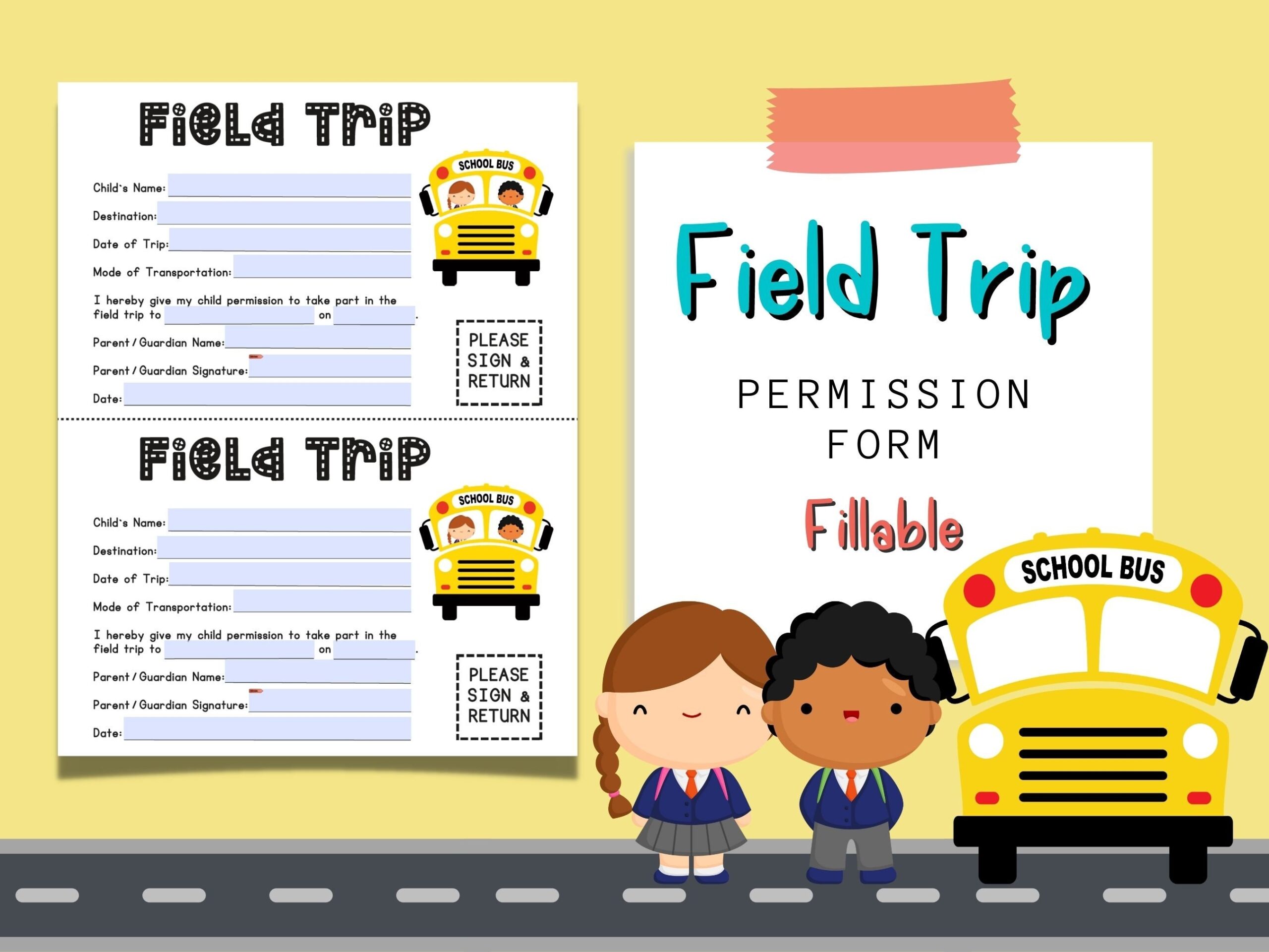 Field Trip Permission Form School Field Trip Form Parent 