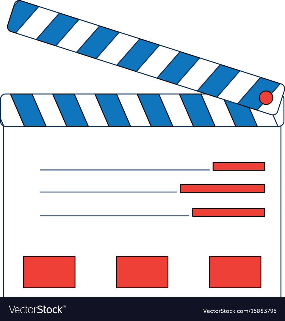 Film Maker Clapper Board Action Icon Royalty Free Vector