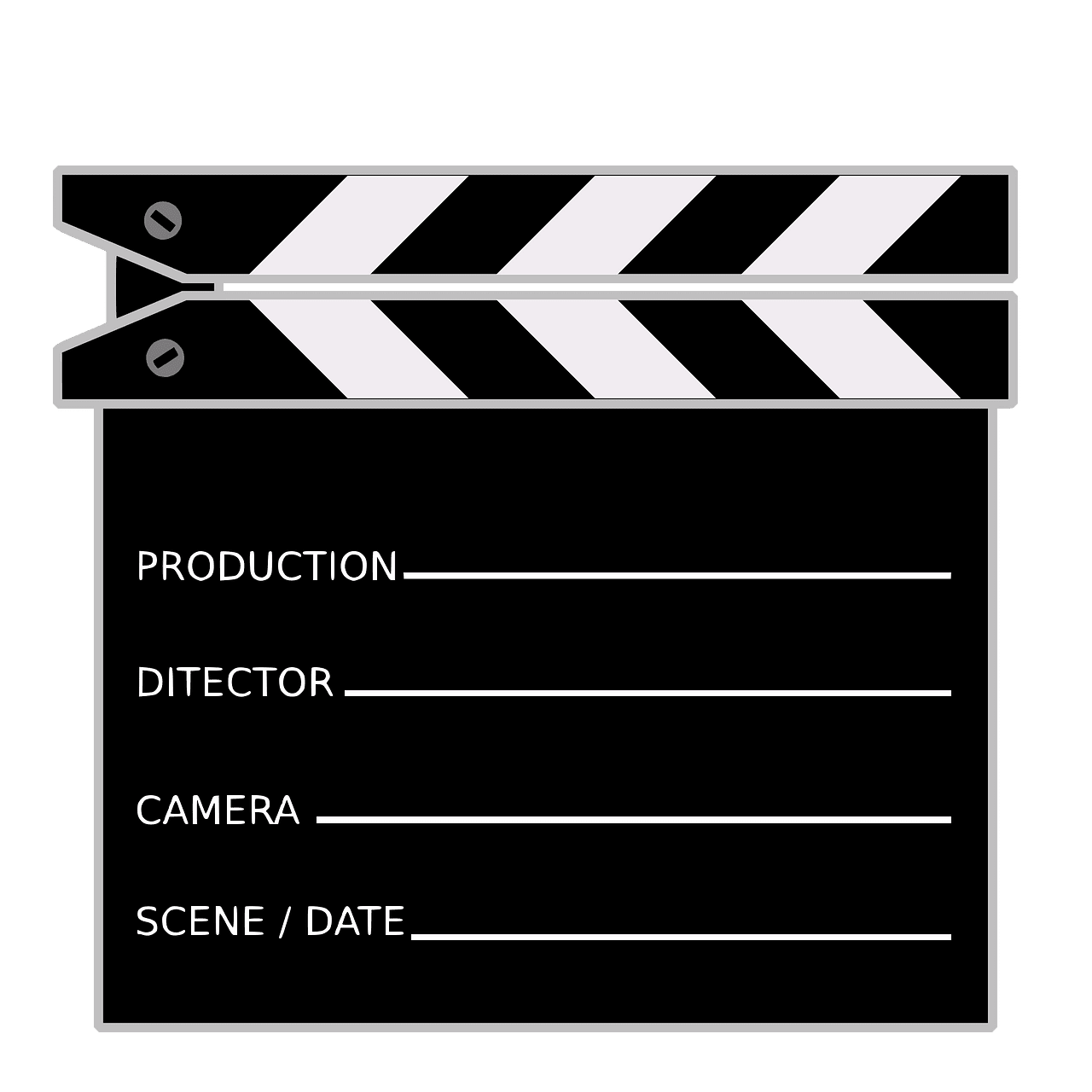 Free Printable Clapperboard Template