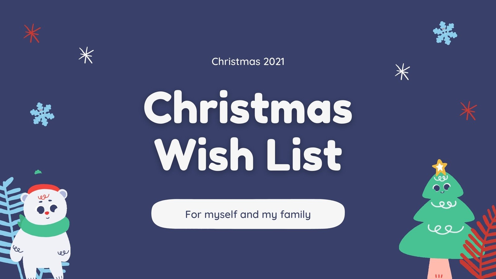 Christmas Wish List Powerpoint Template