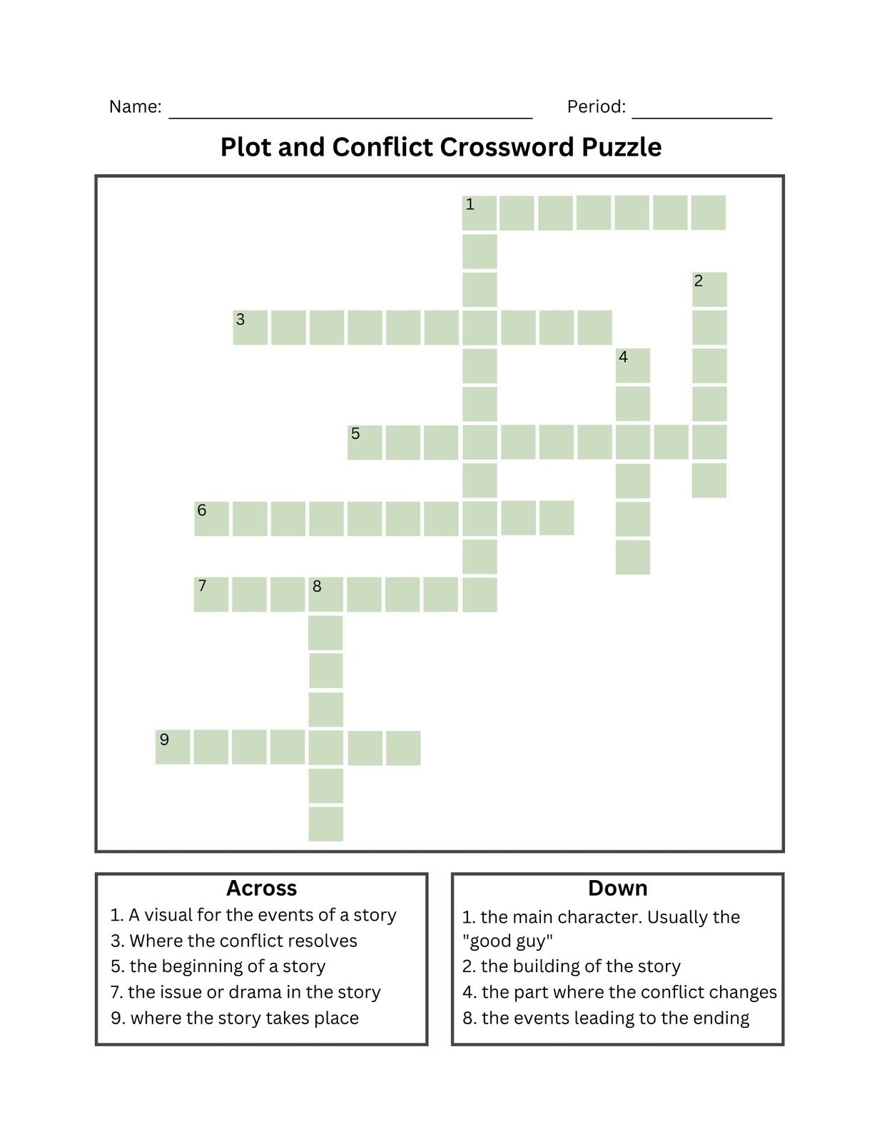 Free Crossword Puzzle Template Printable