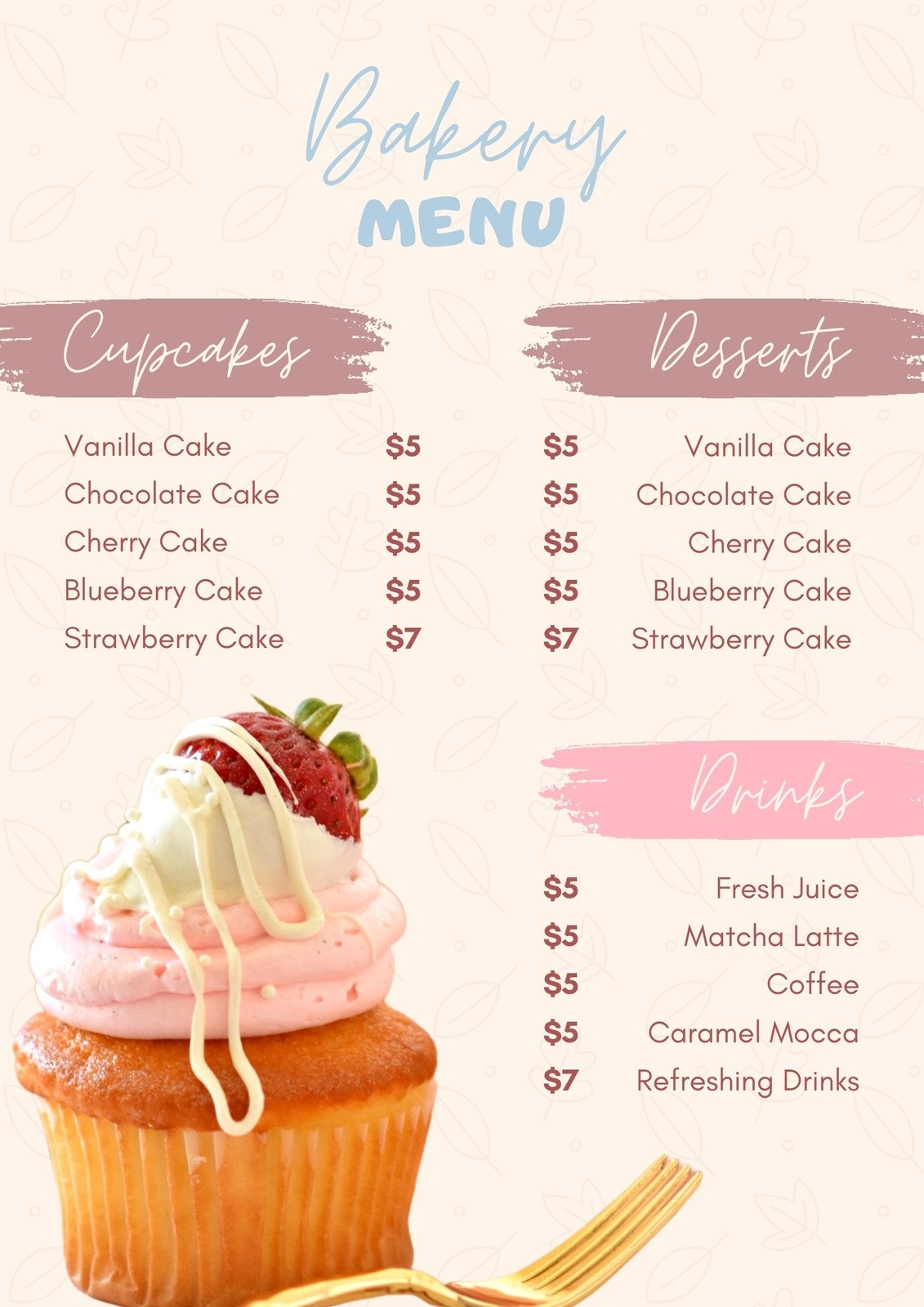 Free Bakery Price List Template