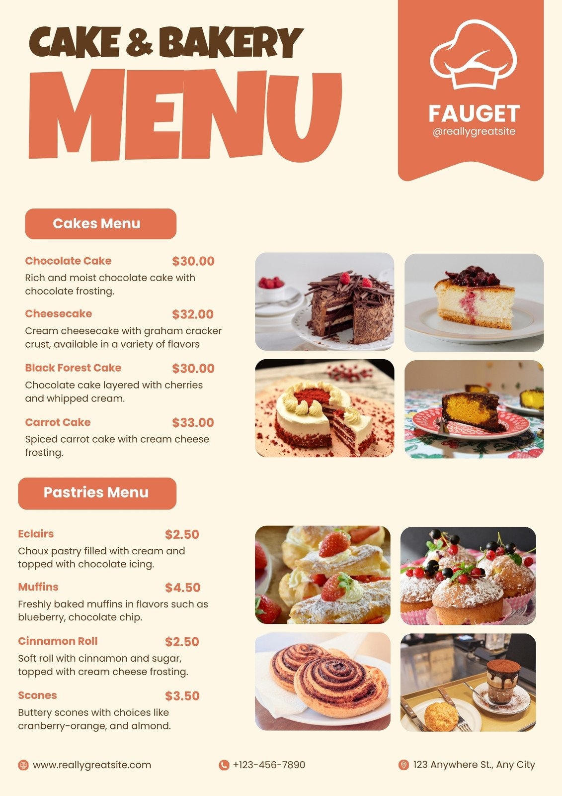 Free And Customizable Delectable Bakery Menu Templates Canva