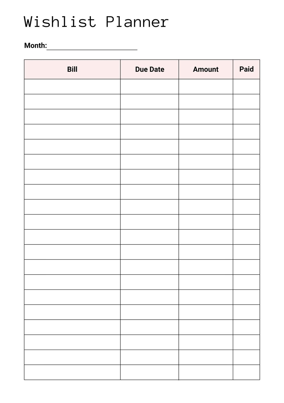 Free And Customizable Holiday Wishlist Templates