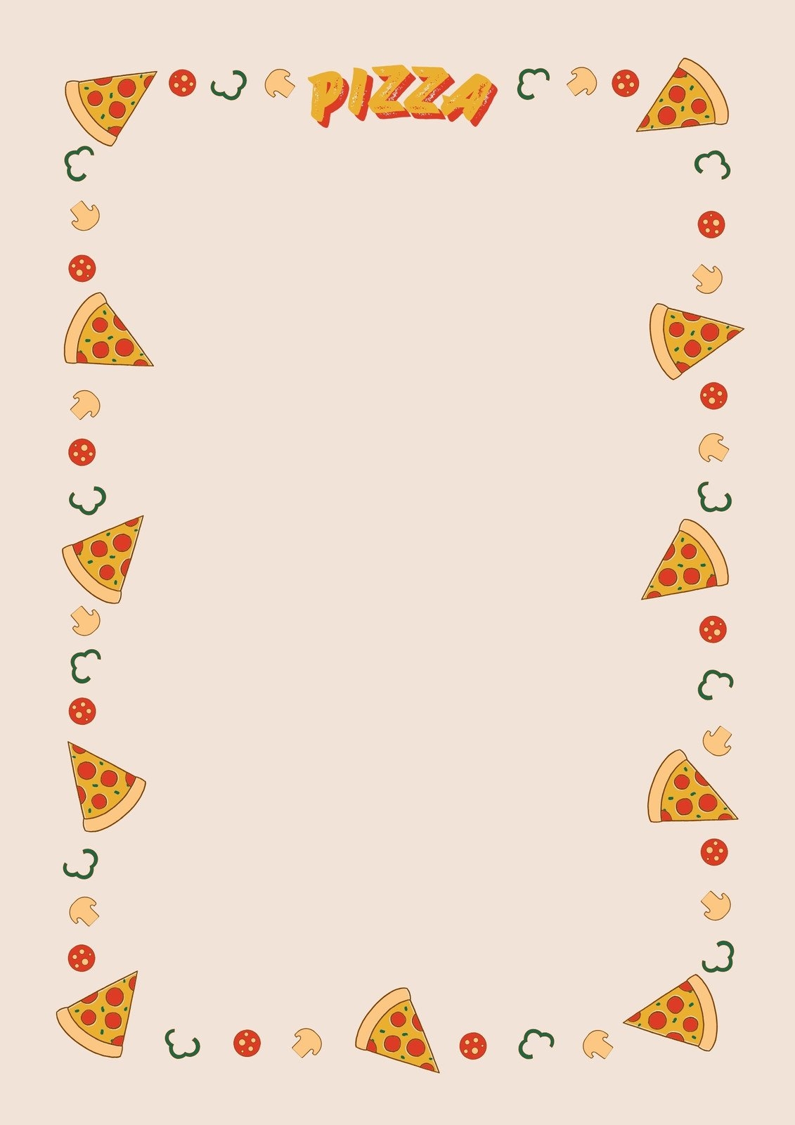 Printable Blank Pizza Template