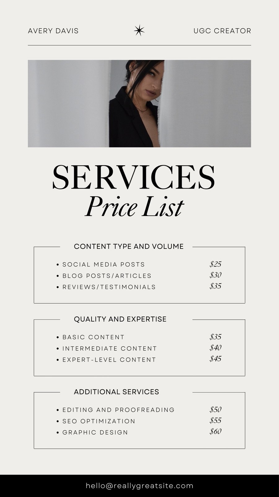 Free And Customizable Price List Templates