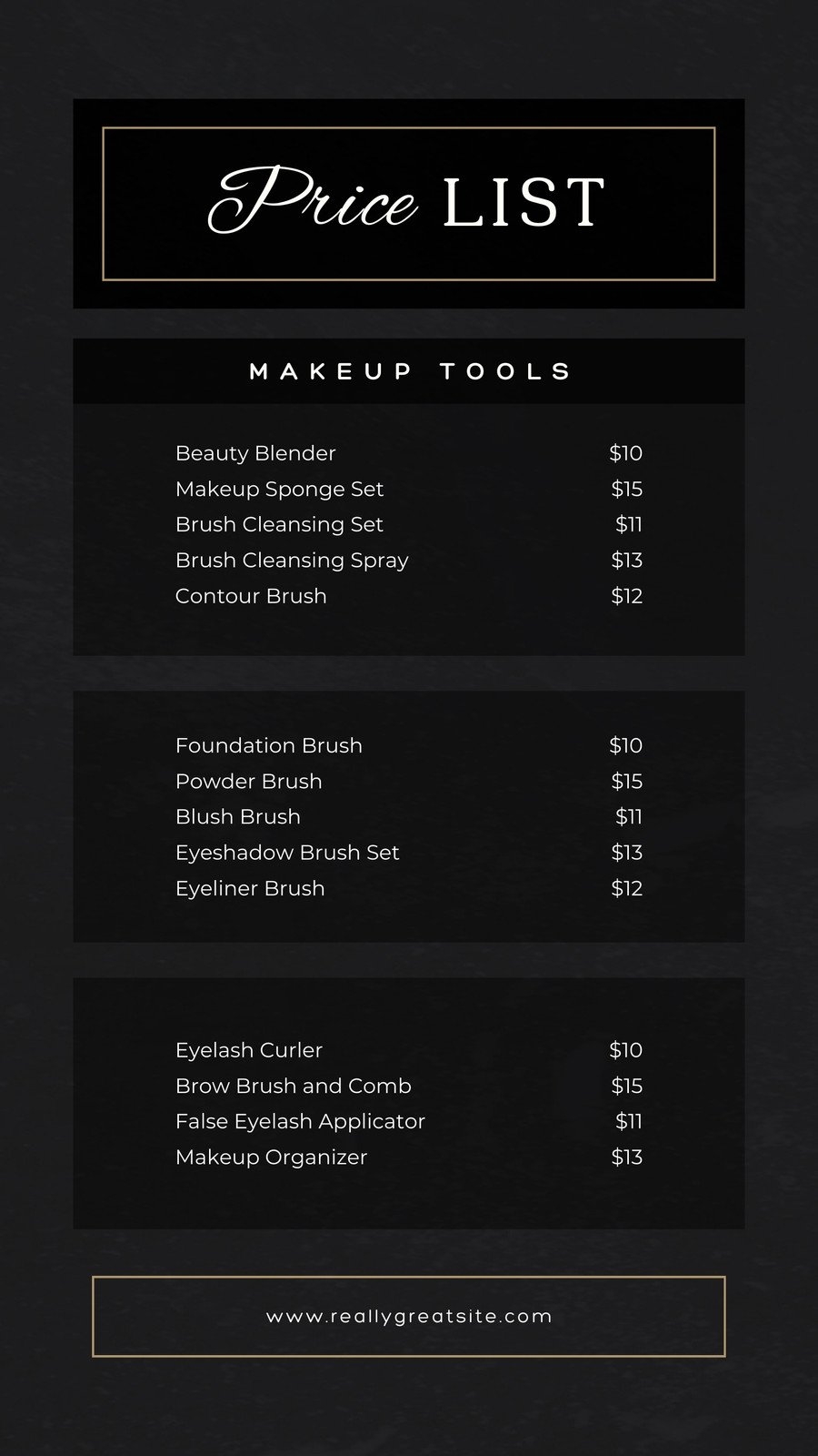 Onlyfans Price List Template