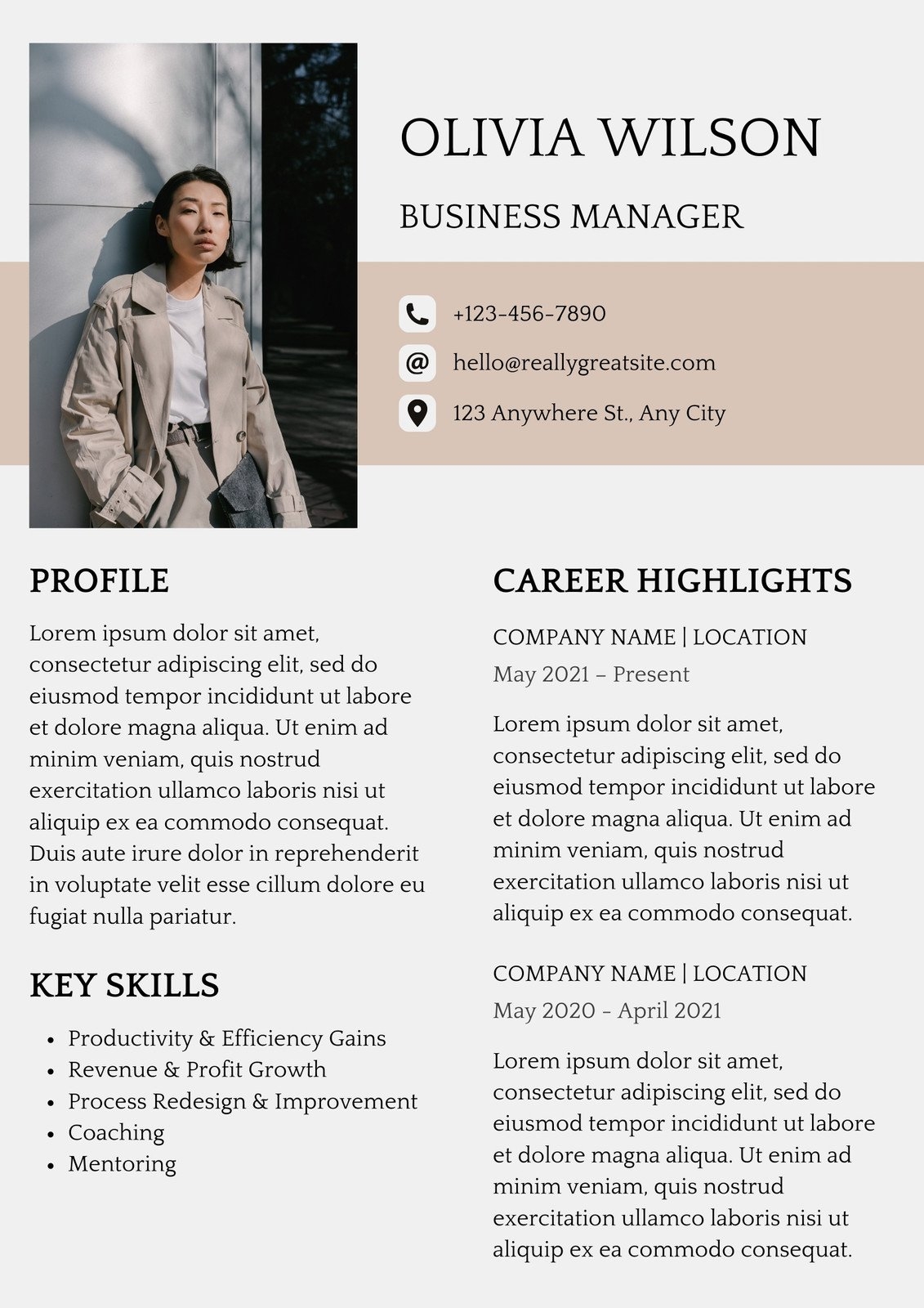 Free And Customizable Profile Templates