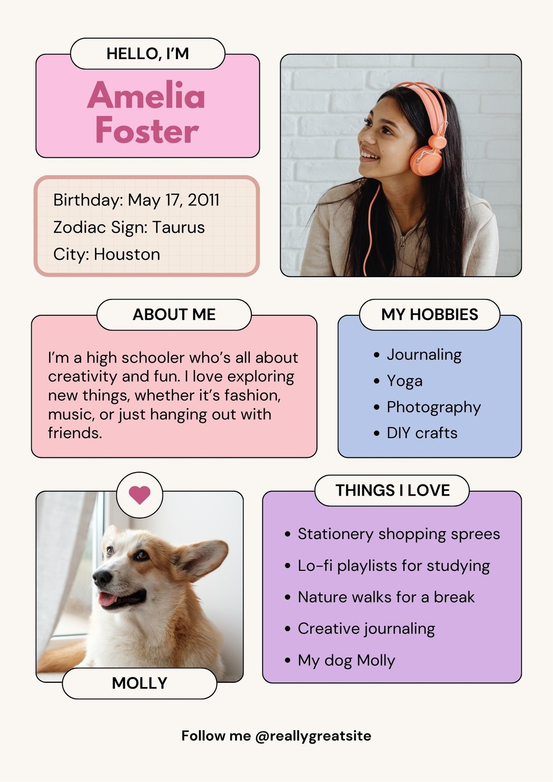 F List Profile Template