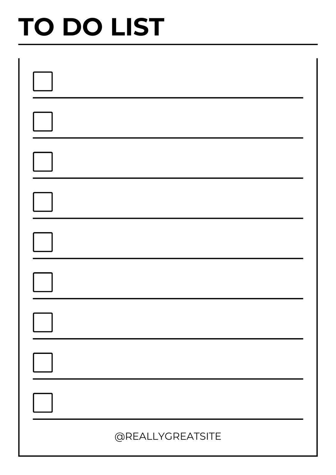 Activity List Template