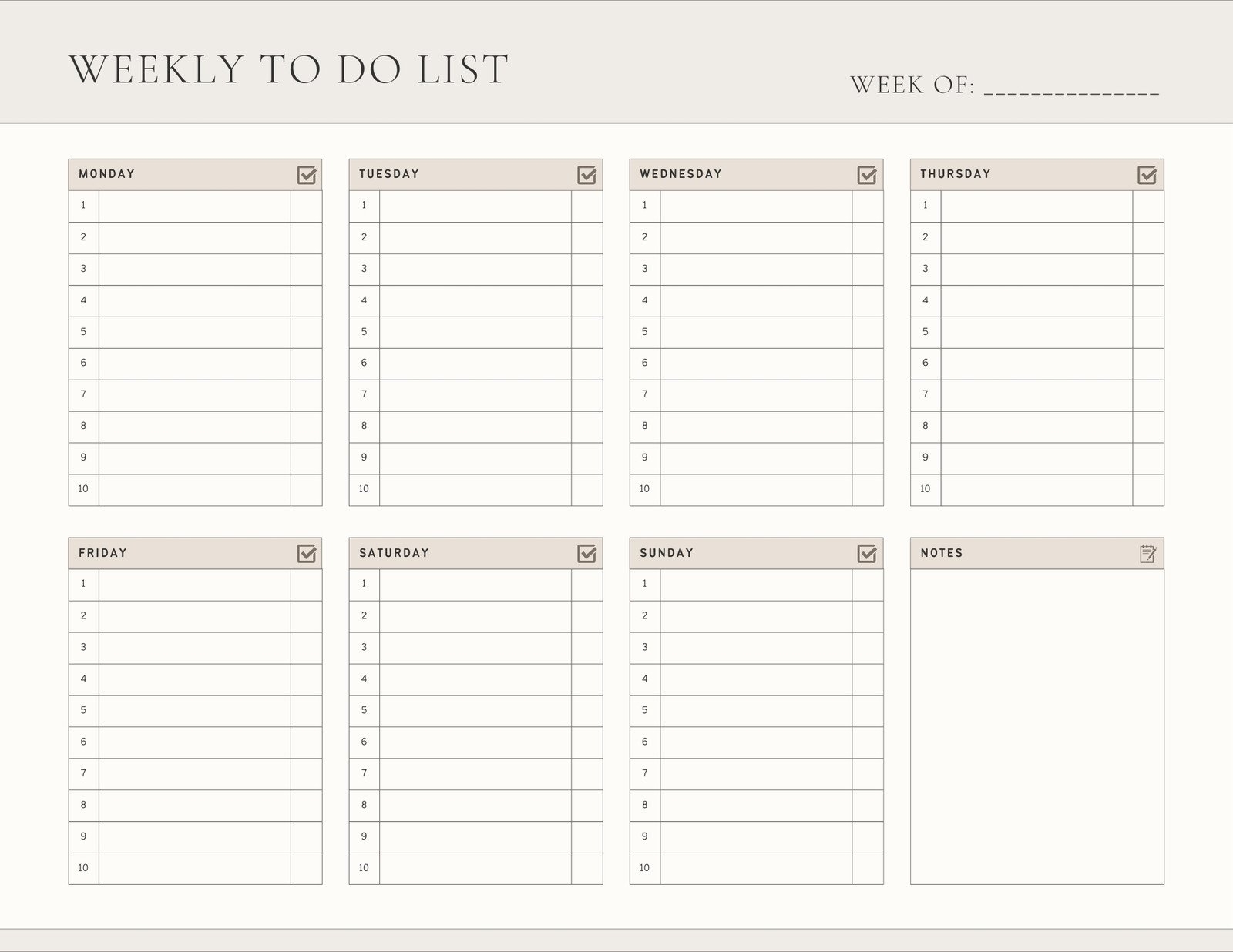 Free And Customizable To Do List Templates