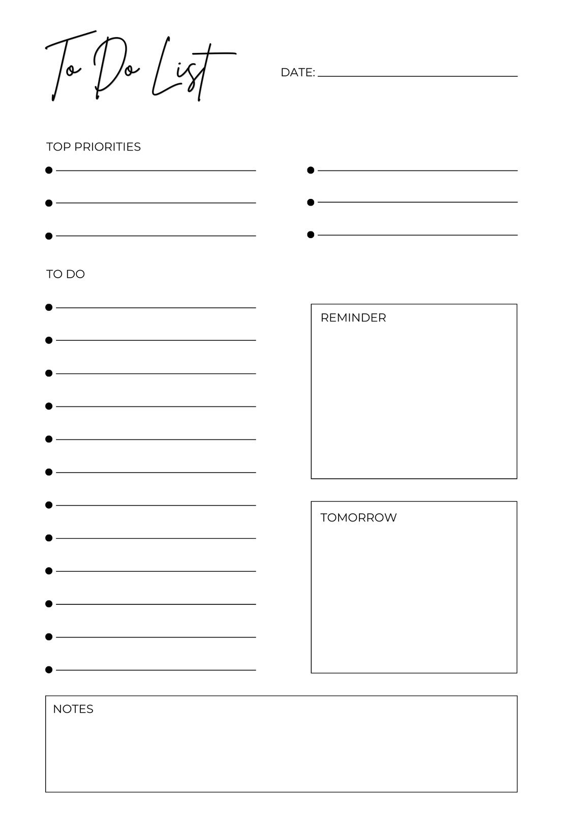 Todo List Template