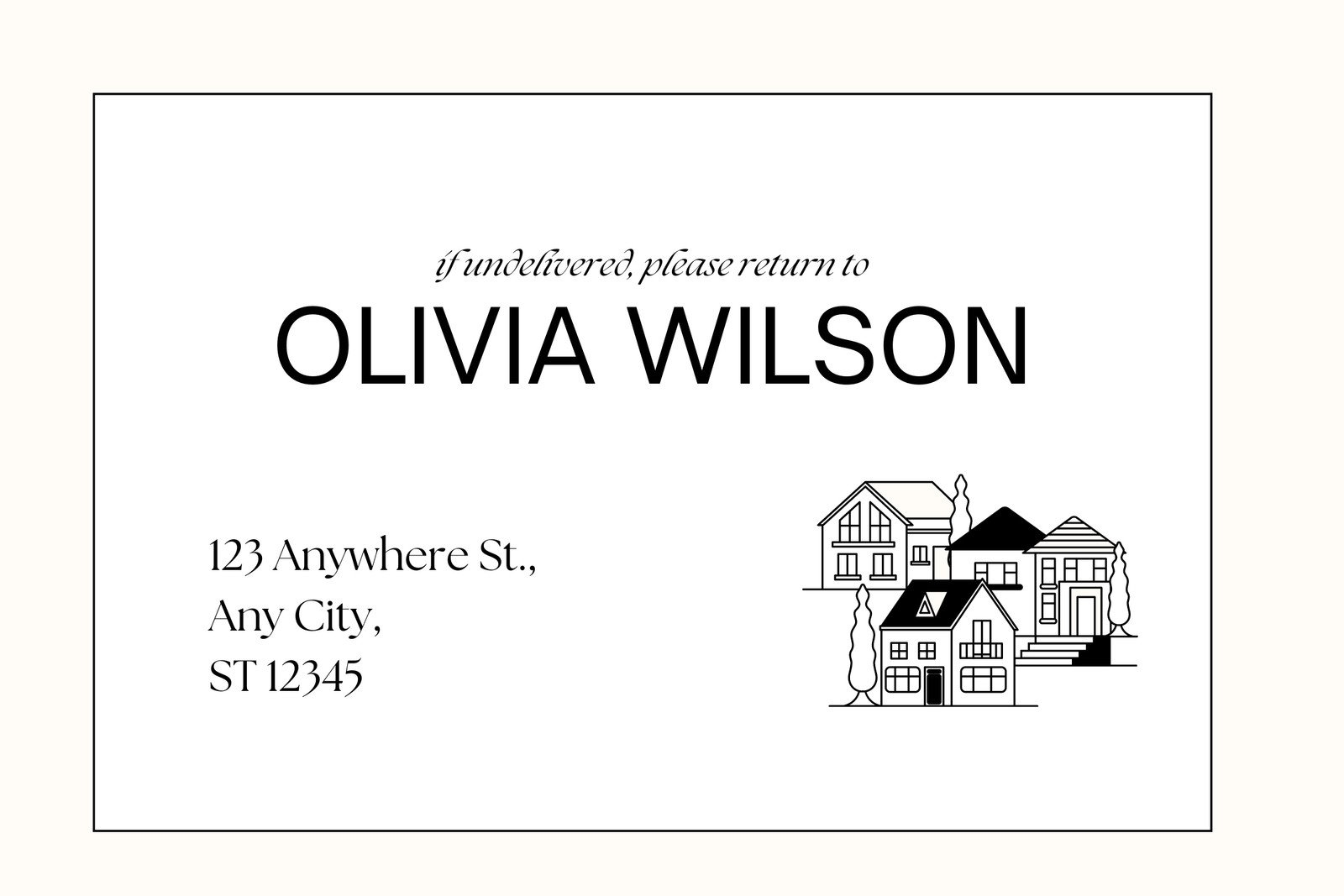 Address Slip Template