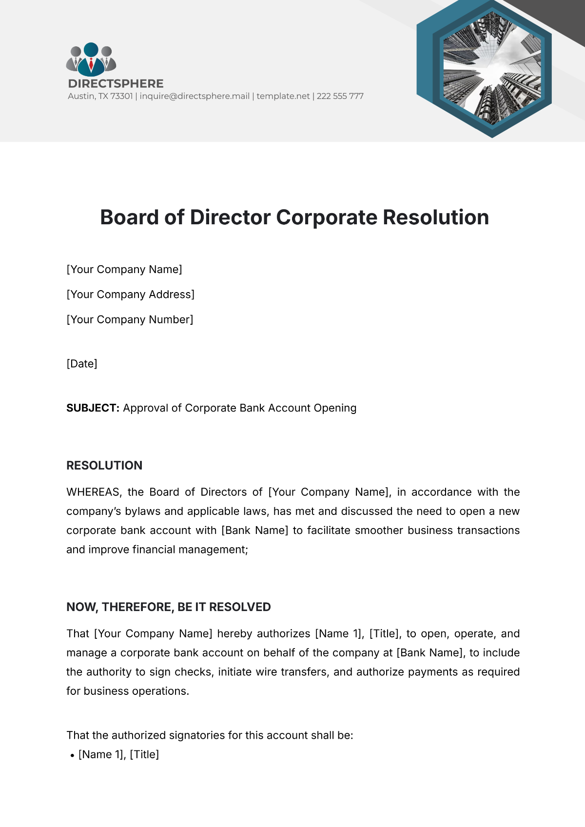 Free Board Of Director Templates To Edit Online