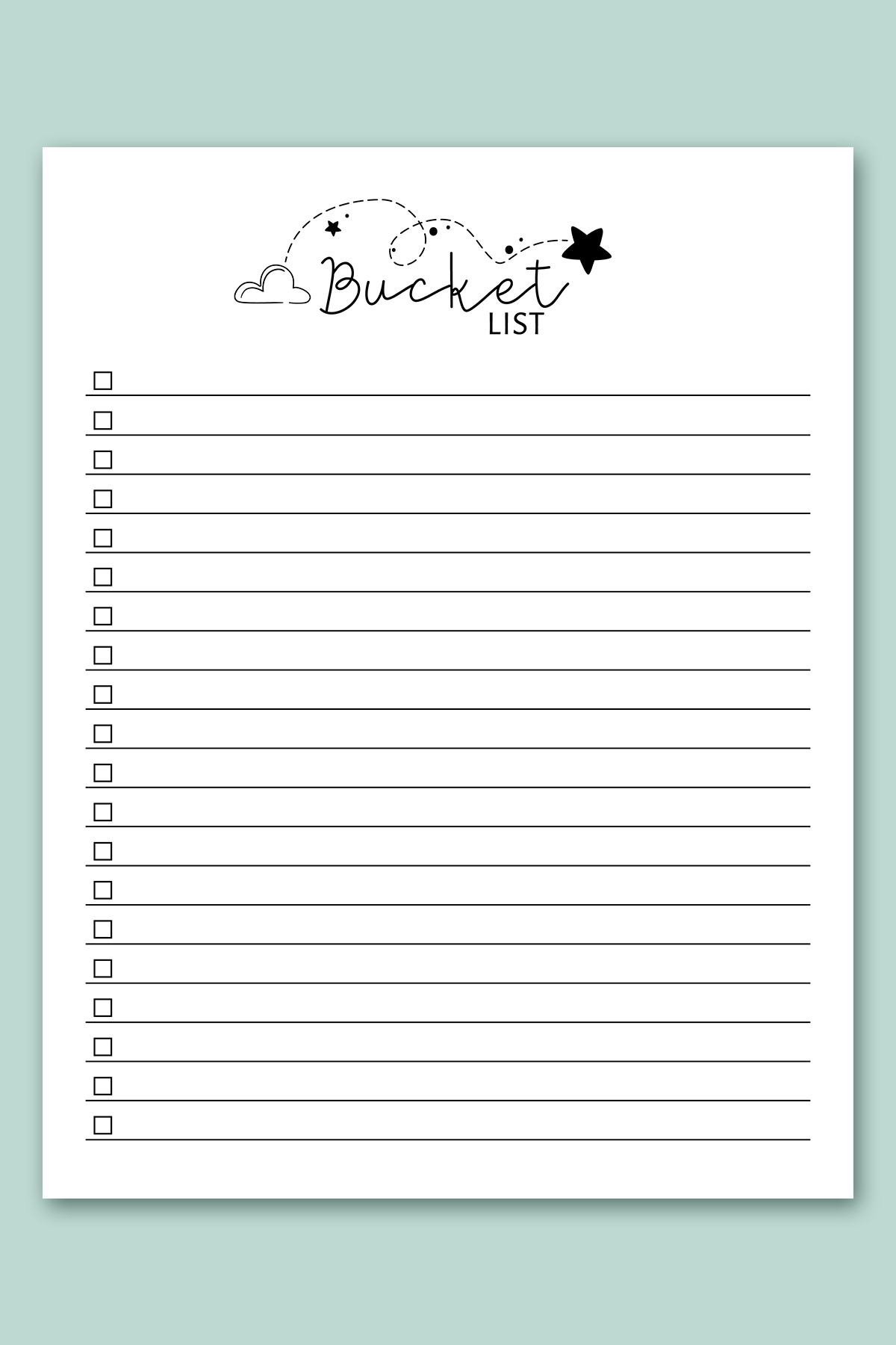 Bucket List Templates