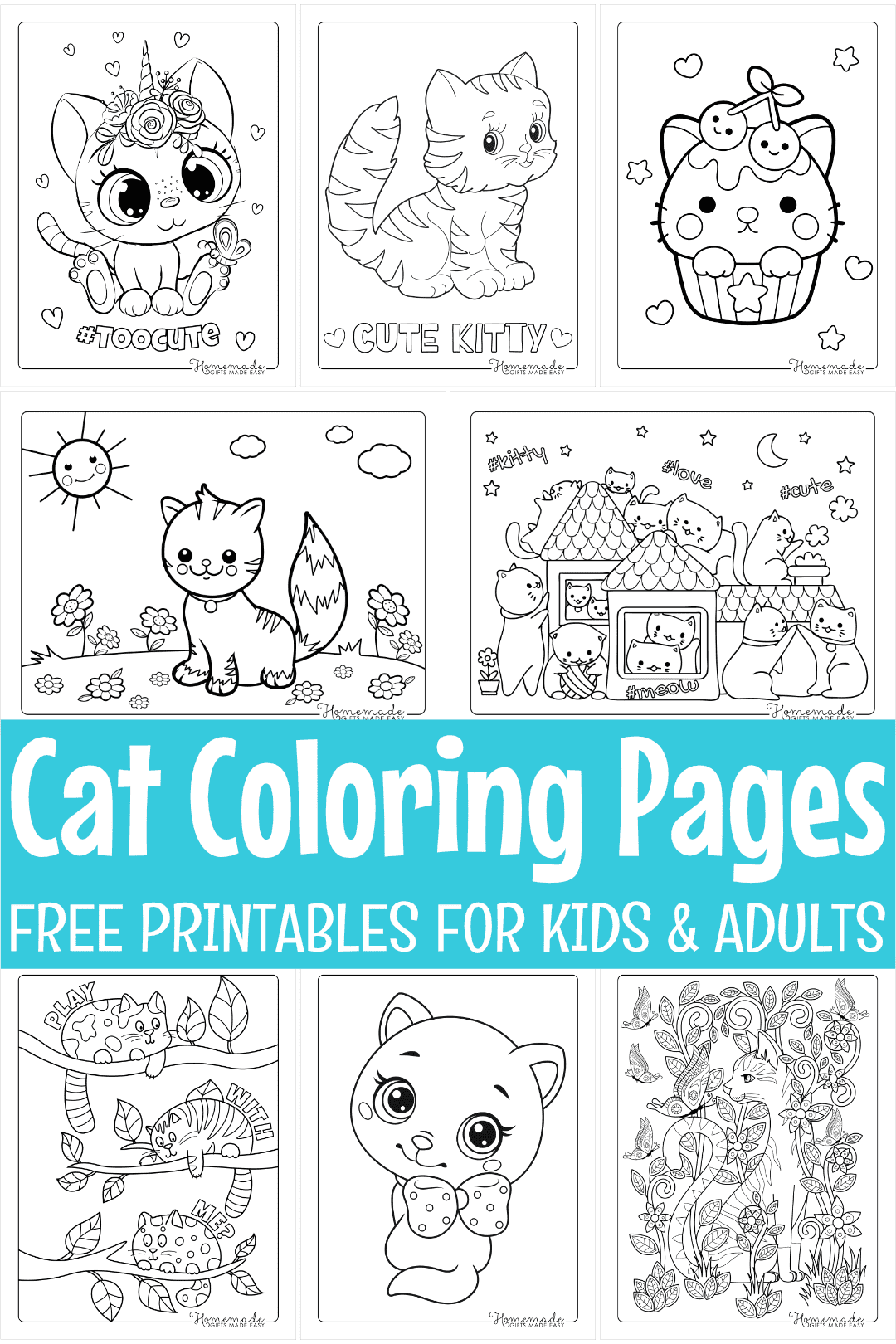 Free Cat Coloring Pages Printable