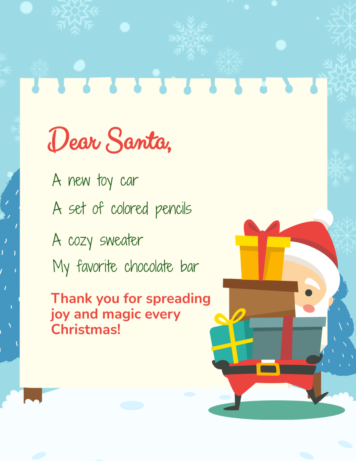 Free Christmas List Templates Editable And Printable