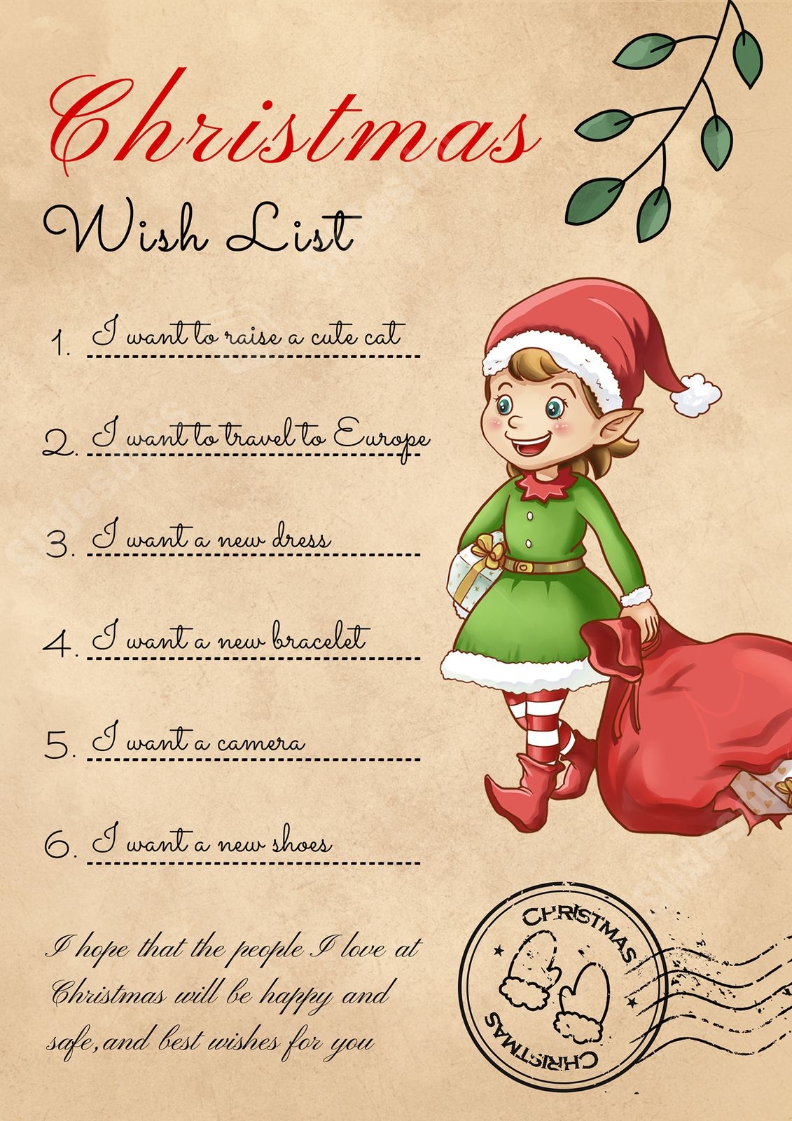 Free Christmas List Templates In Microsoft Word And Google Docs Slidesdocs
