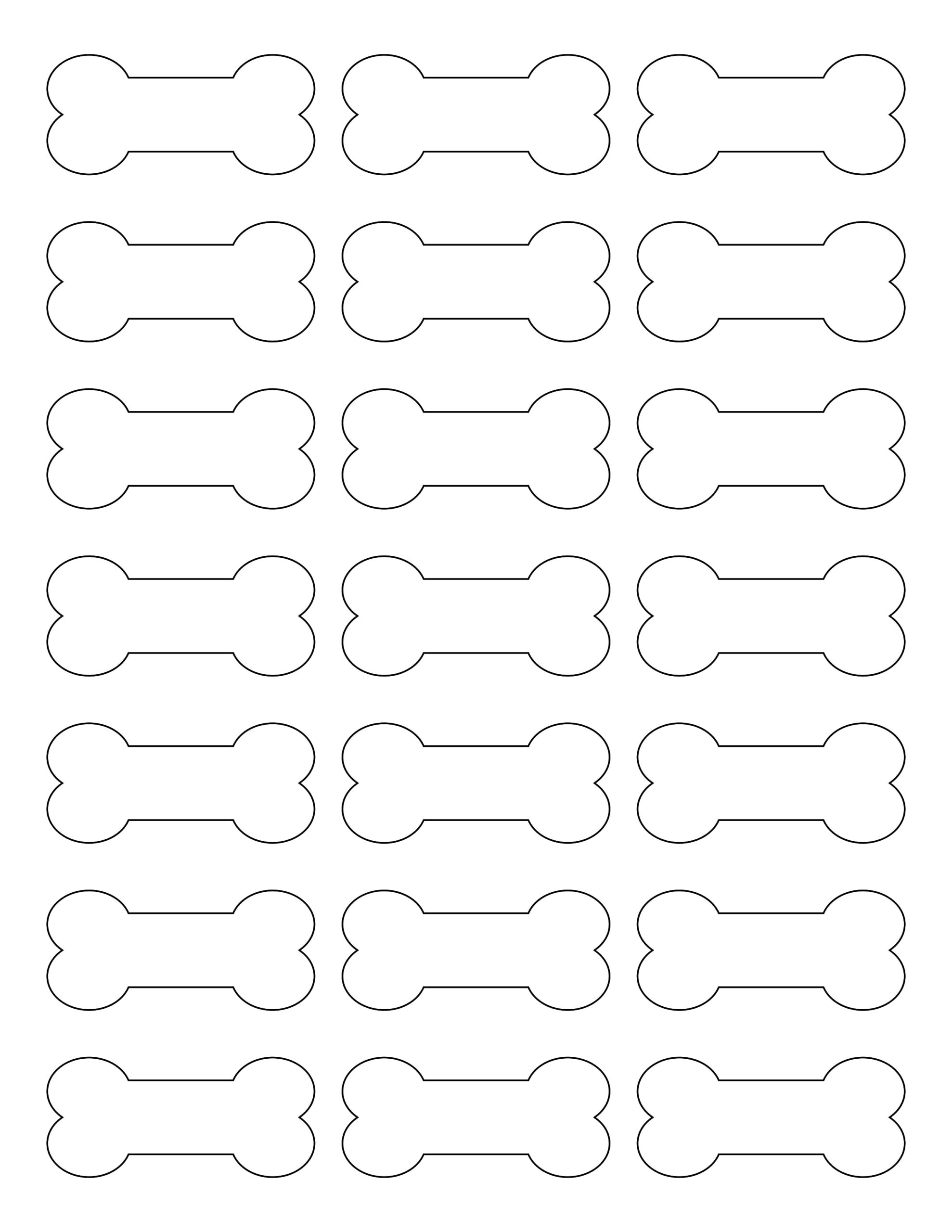 Dog Bone Template Printable Free