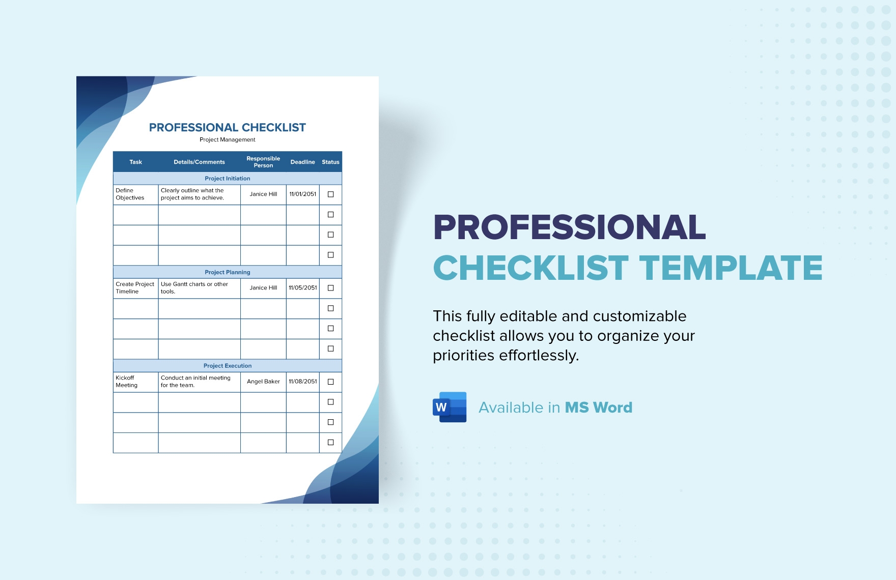 Free Editable Checklist Templates In Word To Download