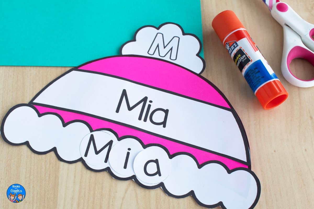 Free Editable Winter Hat Name Craft For Kids
