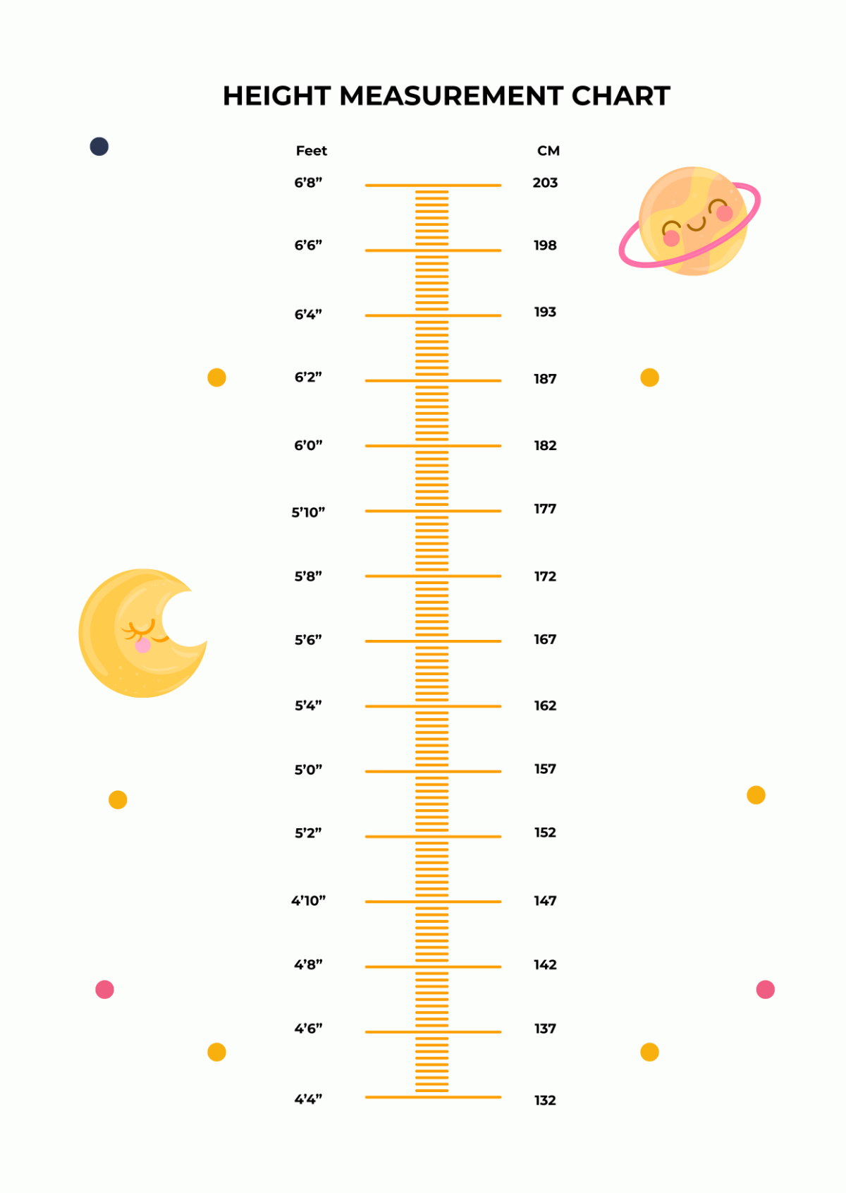 Printable Height Chart Template