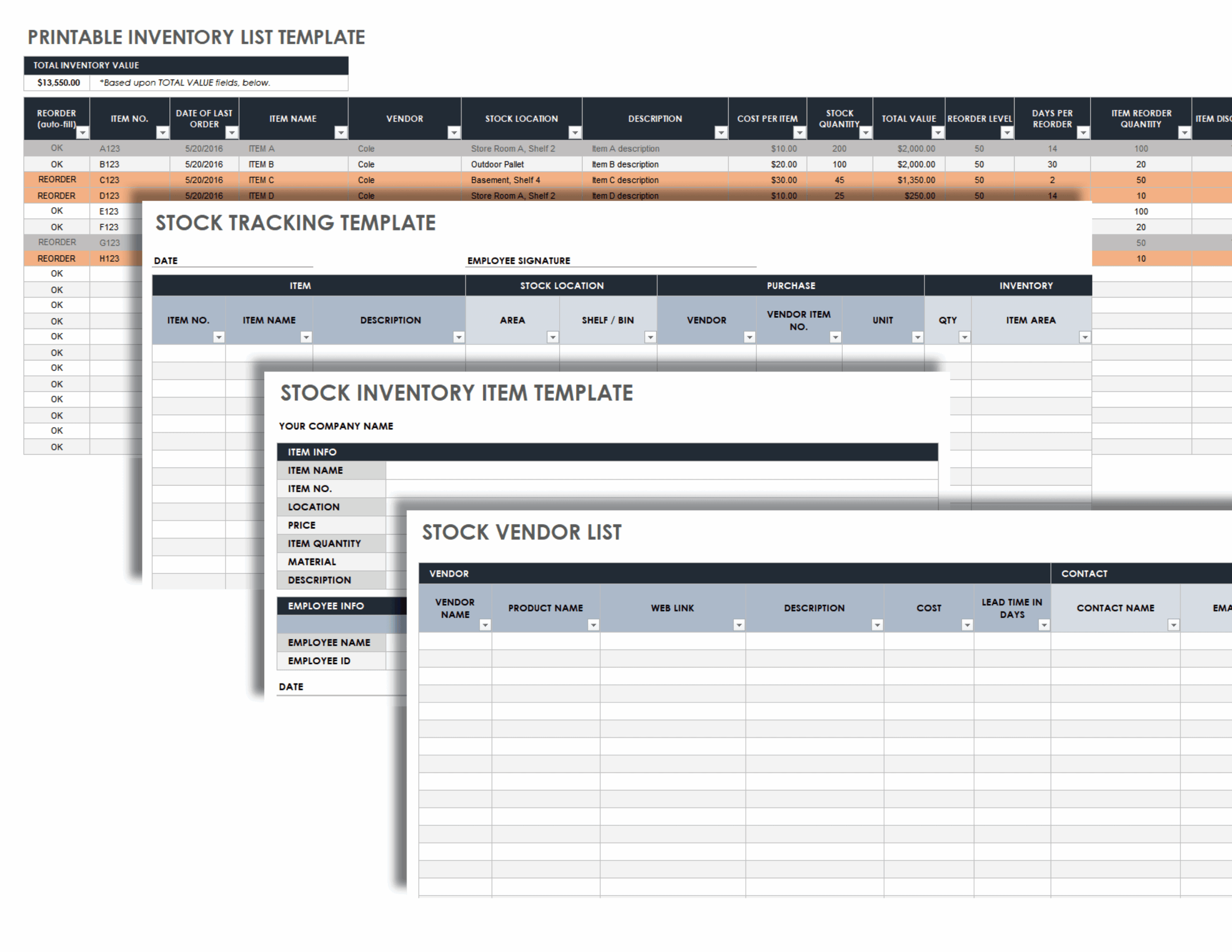 Dental Supply List Template