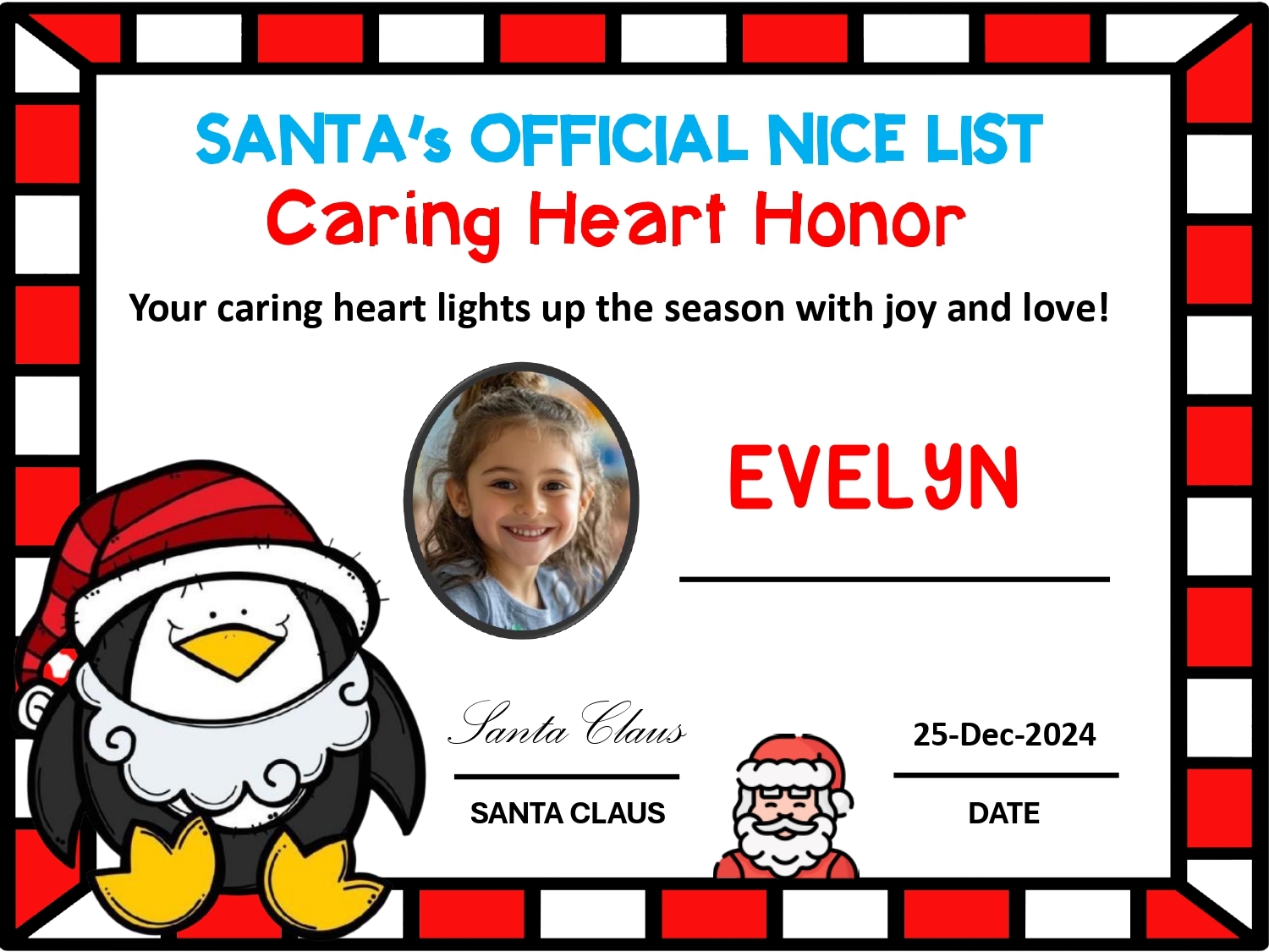Santa Good List Template