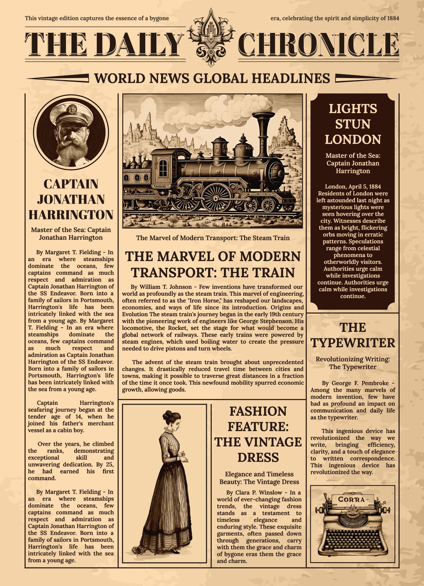 Free Printable Newspaper Template