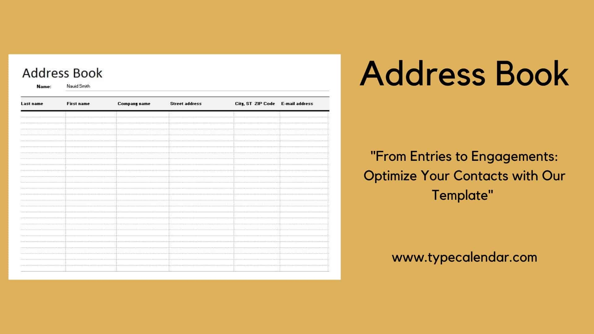 Address List Template