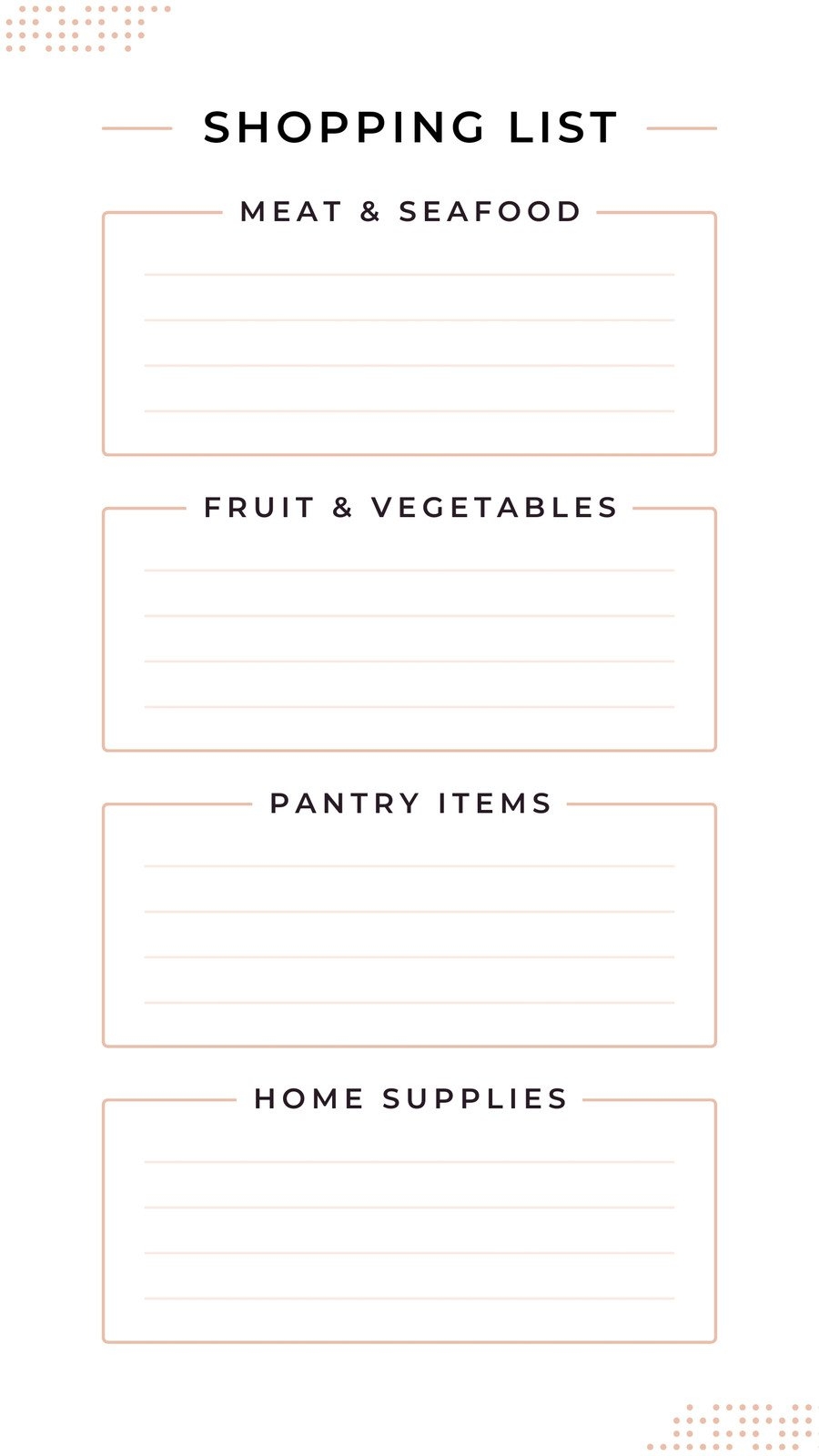 Free Printable And Customizable Grocery List Templates Canva