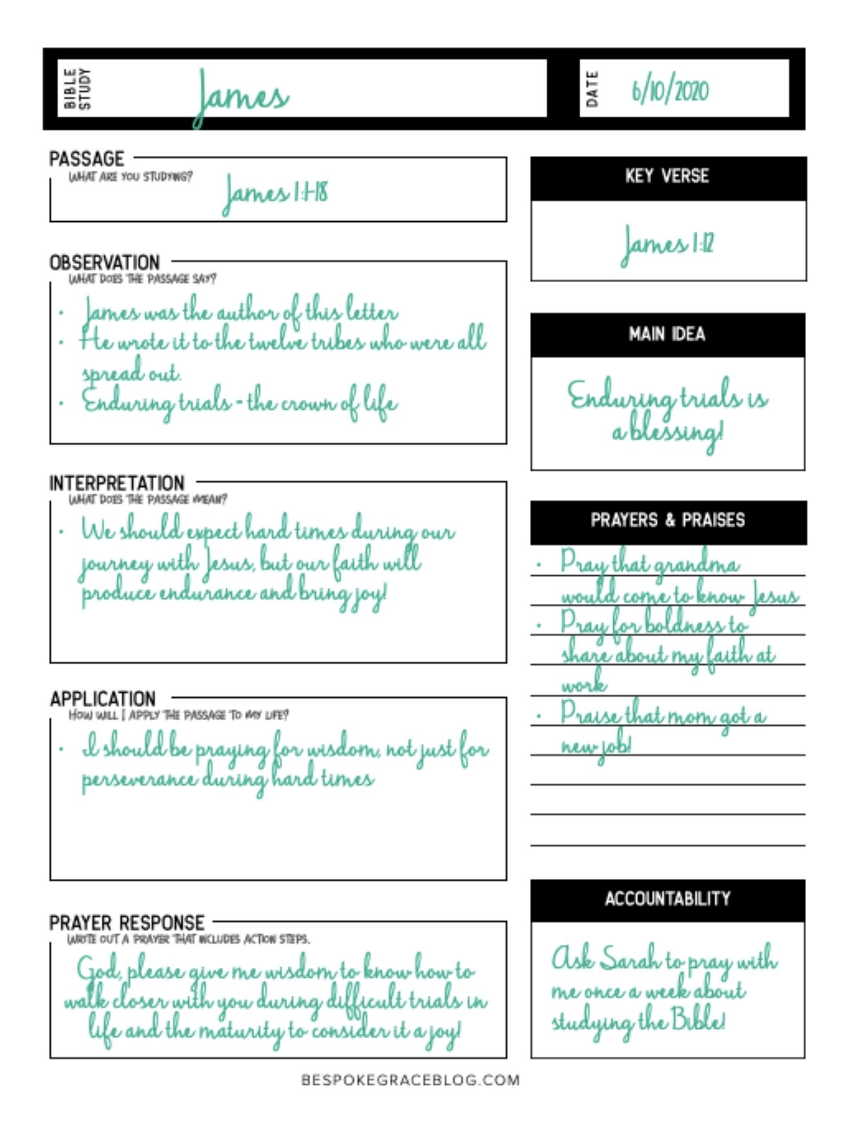 Bible Studies Free Printable