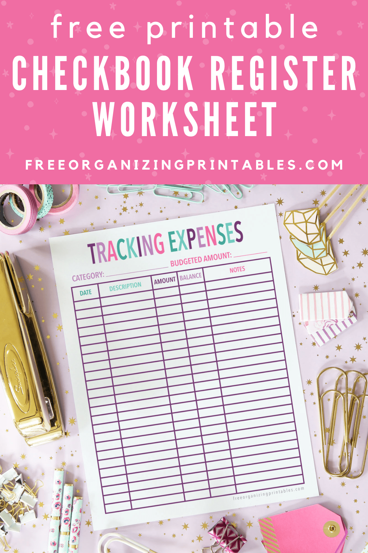 Free Printable Checkbook Registers