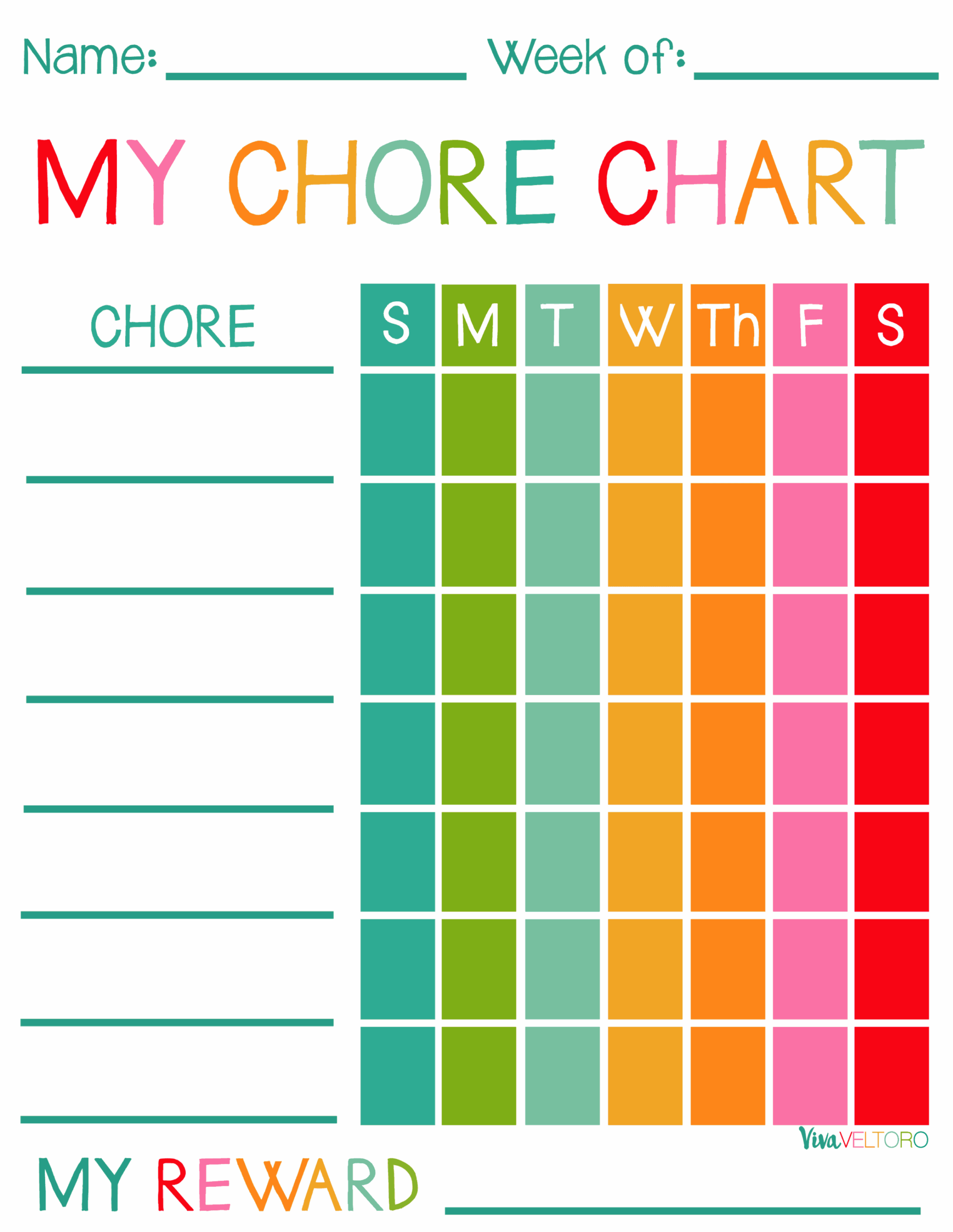 Free Printable Chore Chart