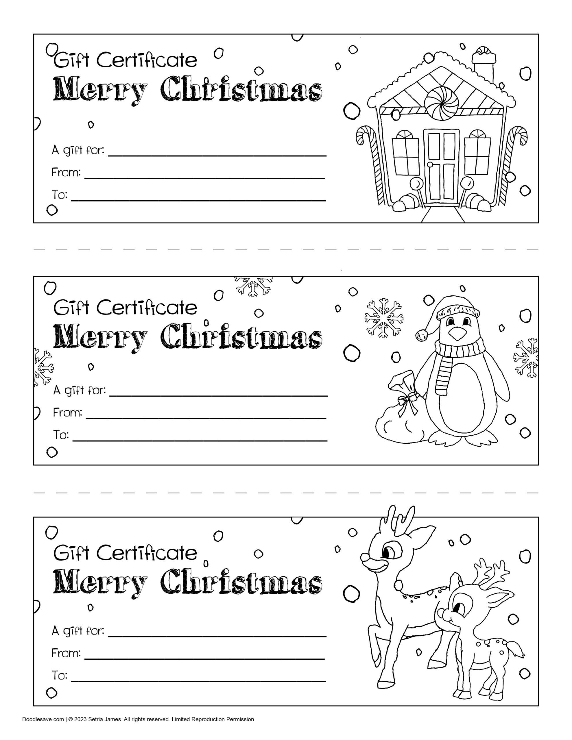 Printable Gift Certificate Template Free